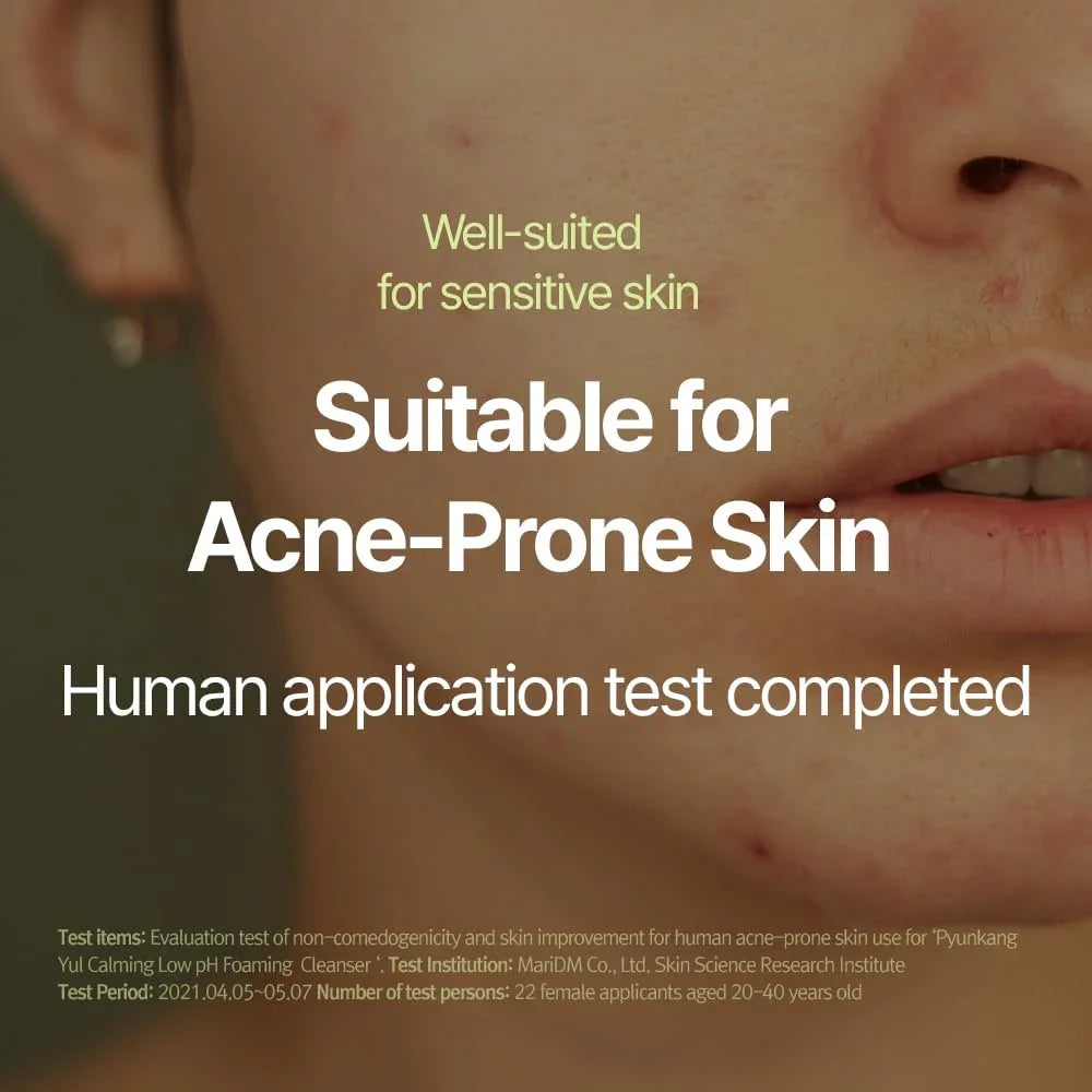 Pyunkang Yul PKY Calming Low pH Foaming Cleanser Tea Tree, Centella Asiatica, Hyaluronic Acid