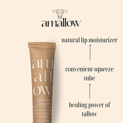 Amallow All Natural Tallow Lip Balm Squeezable Tube (Orange Creamsicle) - Image 3