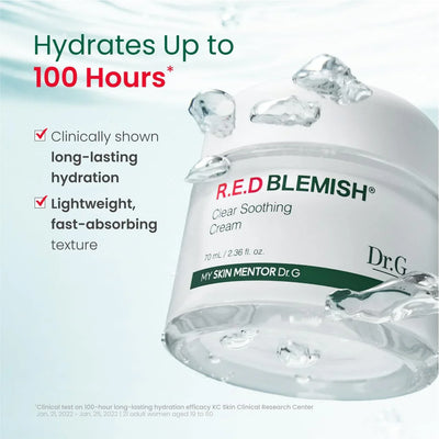 Dr.G R.E.D. Blemish Clear Soothing Cream - Calming Korean Moisturizer for Redness - Image 2