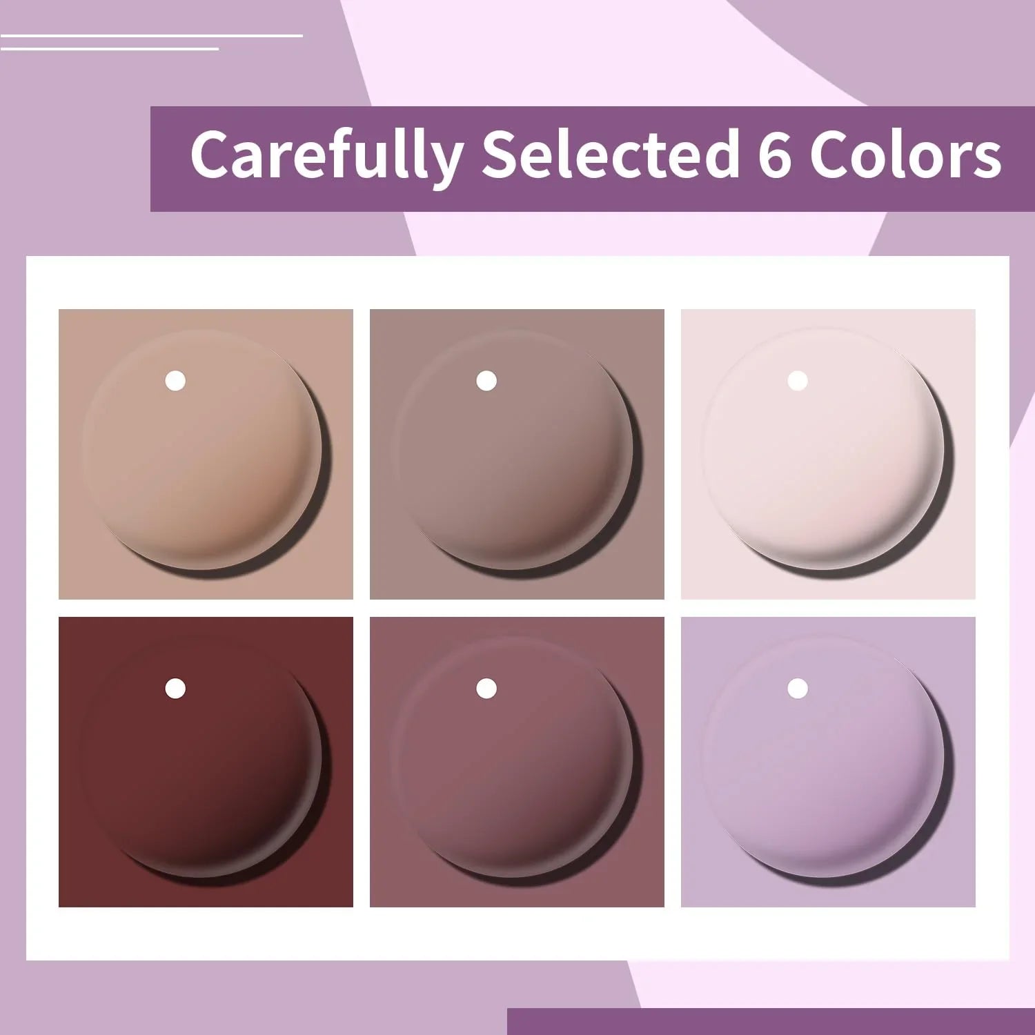 OpenLive 10ml Nude Pink Nail Polish Set 6 Colors Brown Red Purple