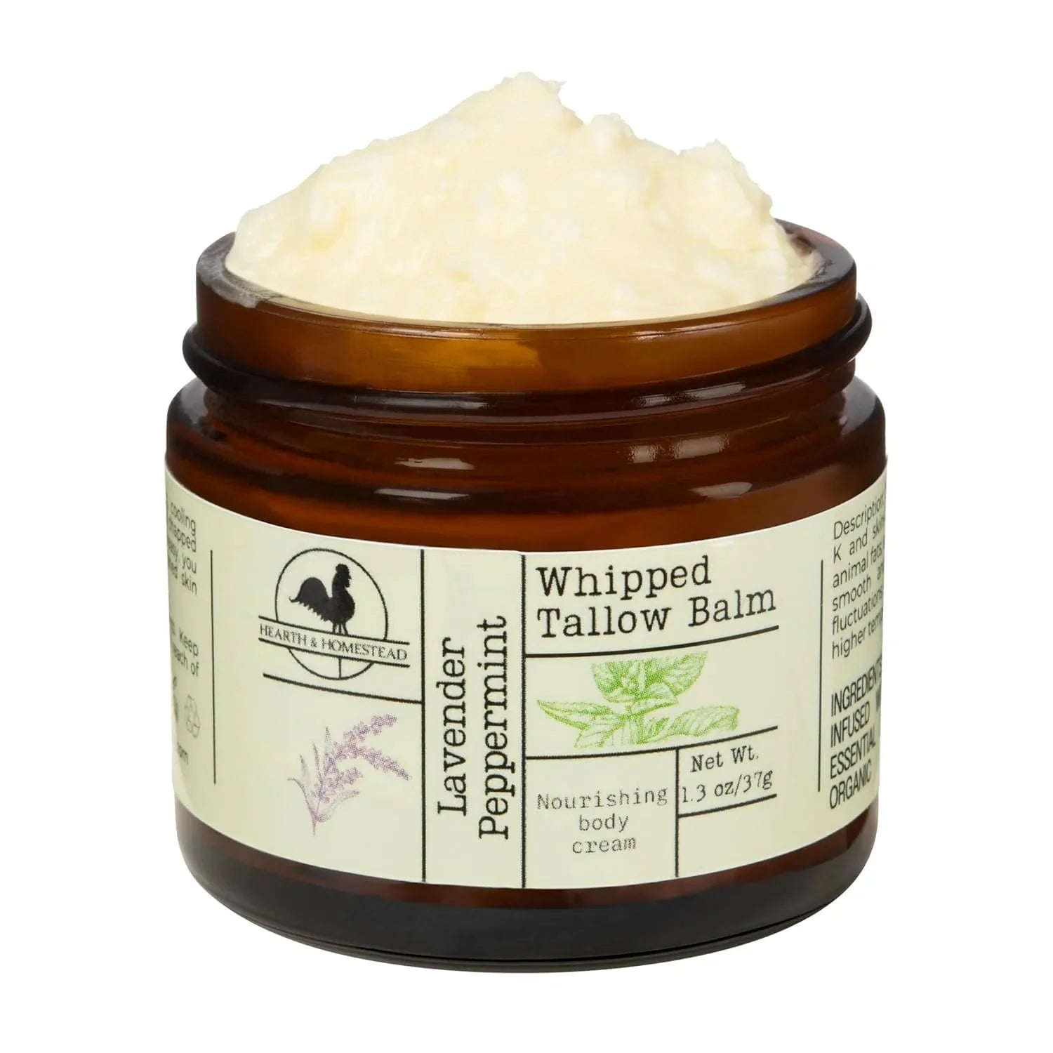 Hearth and Homestead: Handmade Whipped Tallow Balm (Lavender Peppermint)