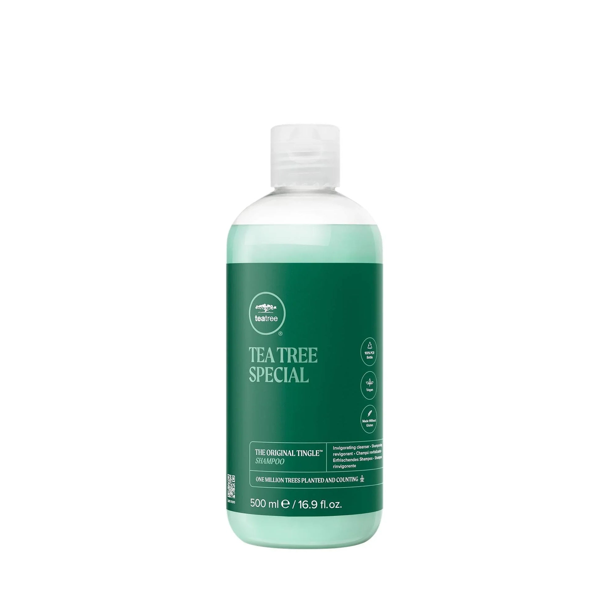 Tea Tree Special shampoo bottle on a white background