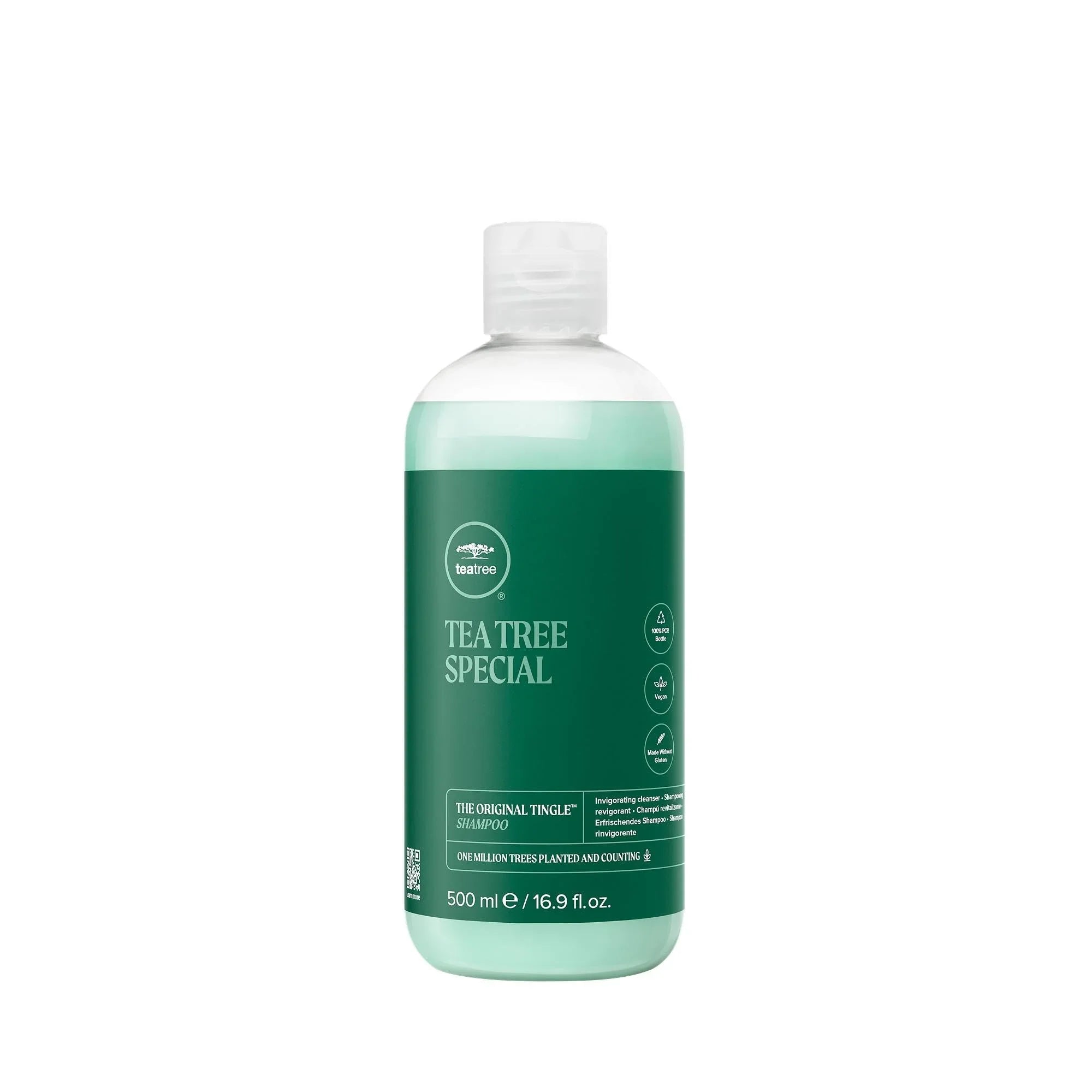Tea Tree Special shampoo bottle on a white background