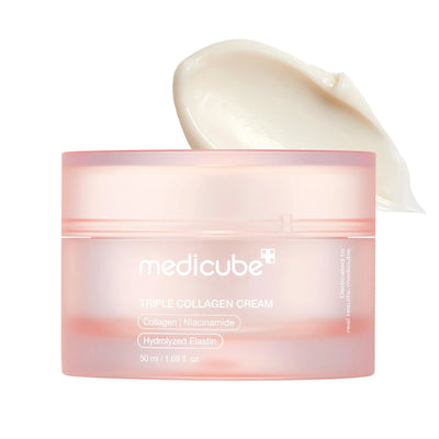 medicube Triple Collagen Cream - Hydrating & Firming Moisturizer with Hyaluronic Acid, Premium Elastin, Shea Butter - Image 1