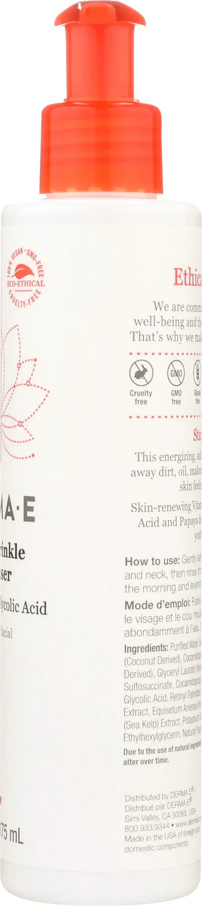 Derma E Anti-Wrinkle Cleanser – Anti-Aging Face Wash with Glycolic Acid and Vitamin A - Image 4