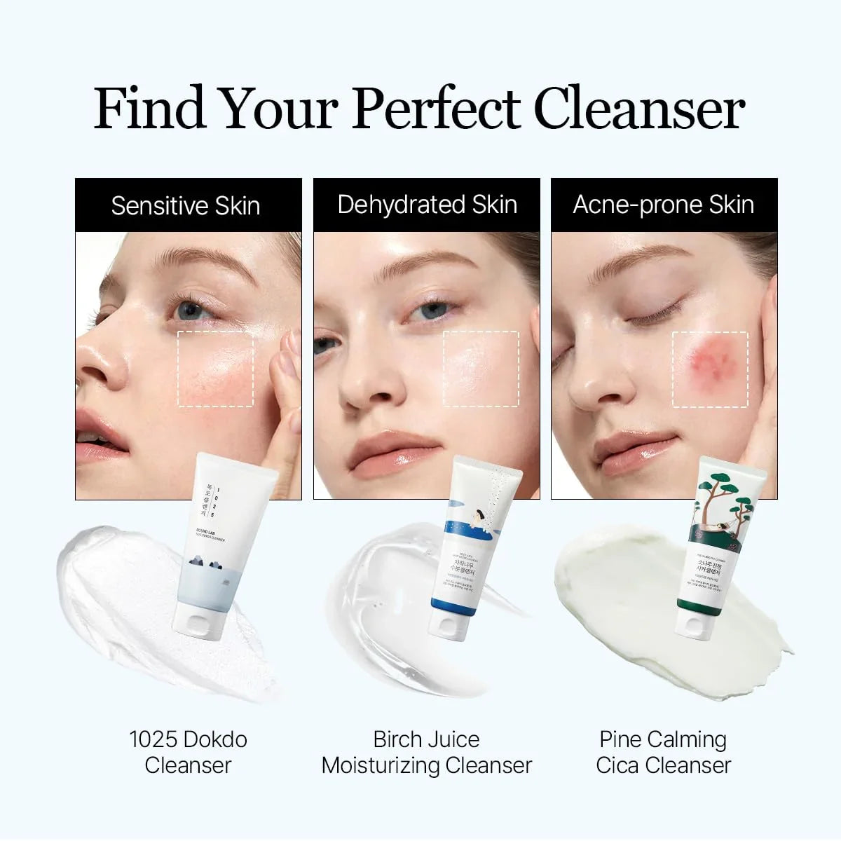 ROUND LAB Low pH Facial Cleanser for Sensitive Skin