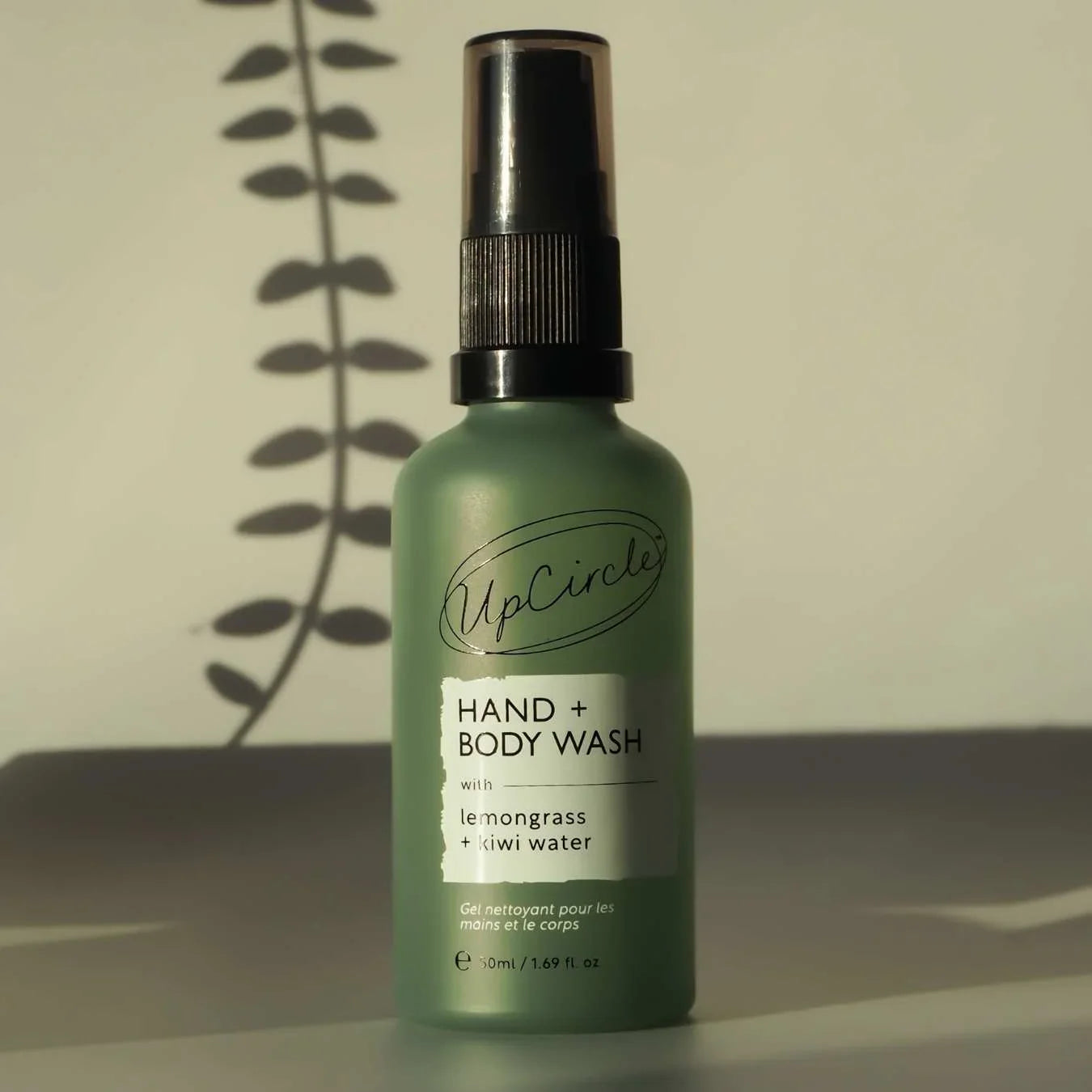 UpCircle Natural Hand + Body Wash with Lemongrass - Travel Size