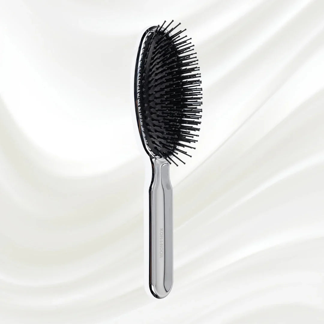 KOH-I-NOOR Metallic Pneumatic Oval Synthetic Pin Hairbrush