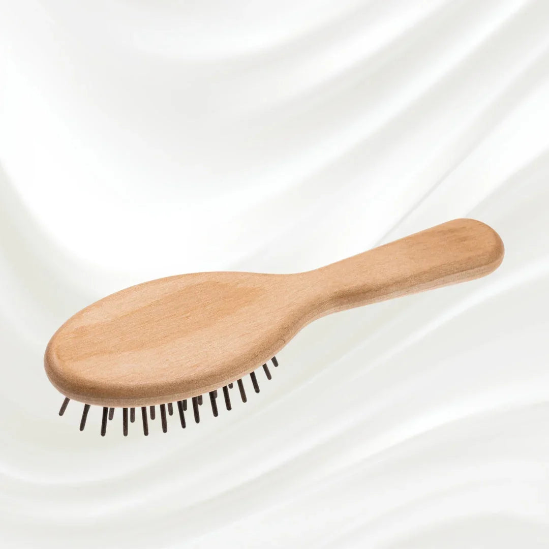 KOH-I-NOOR Legno Alder Wood Brush - Wood Pins for Anti-Static, Frizz-Free Hair