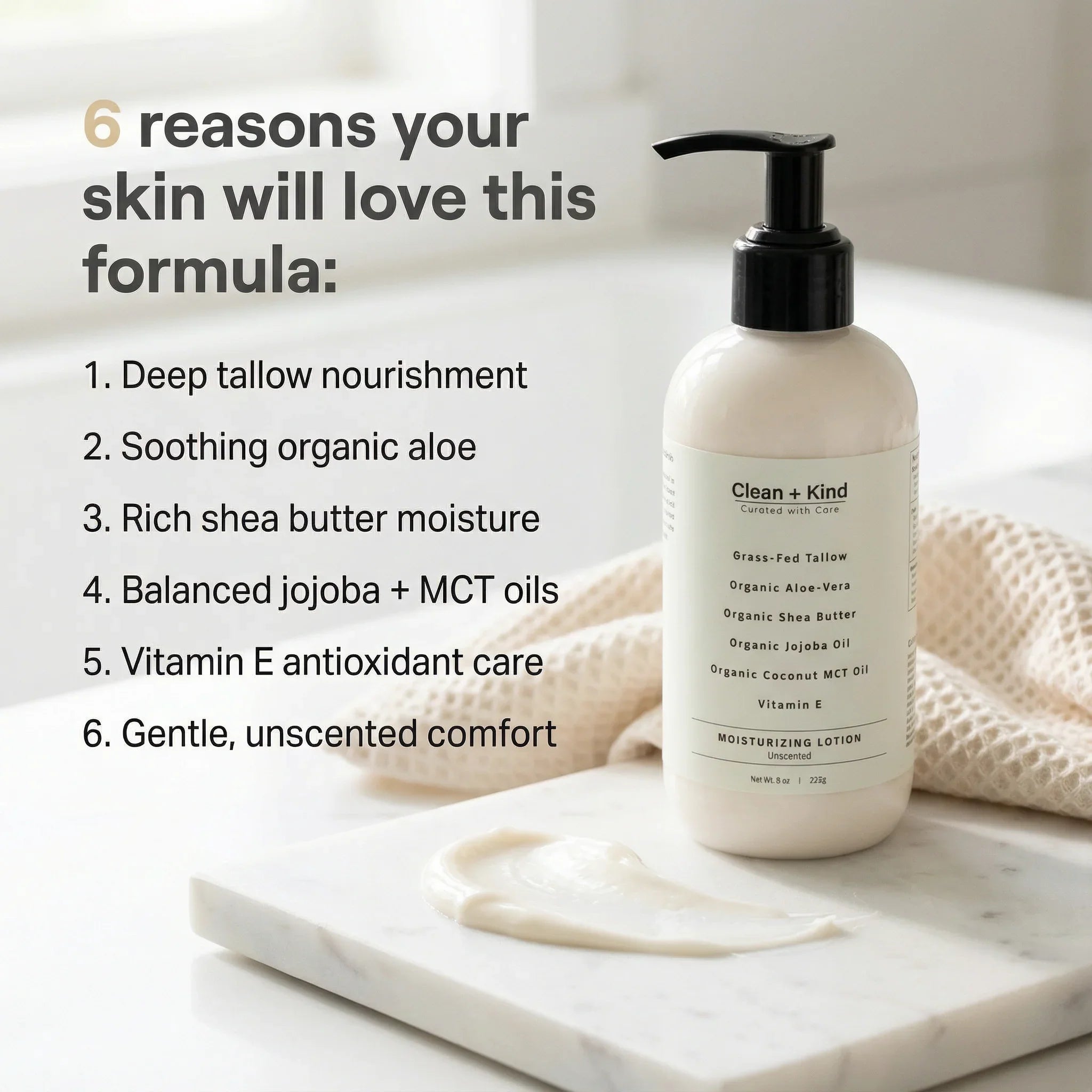 Clean + Kind Tallow Lotion