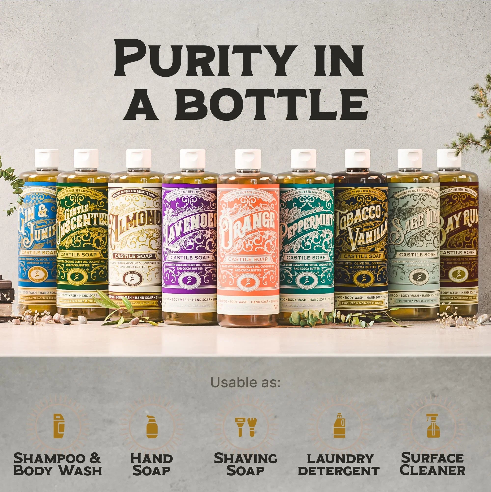 Carolina Castile Soap Gin & Juniper Castile Soap