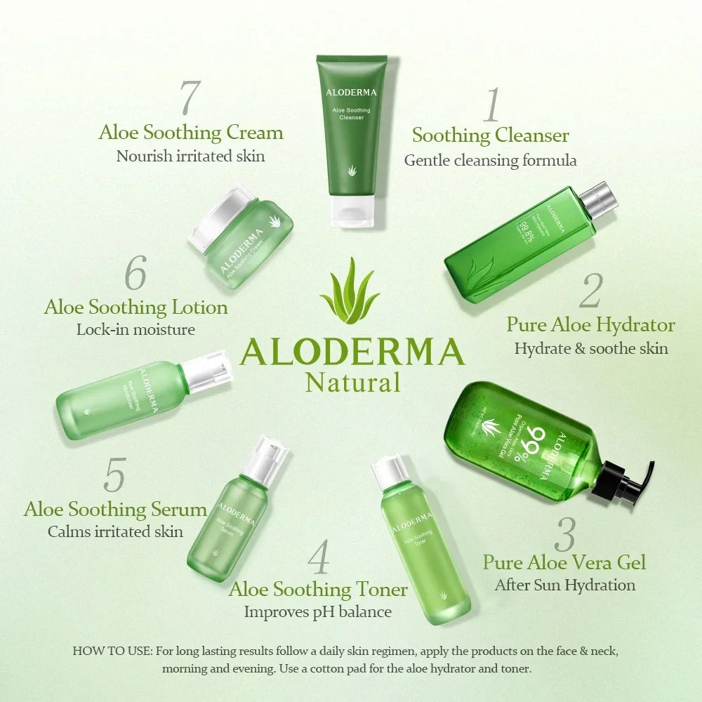 Soothing Facial Cleanser with 76% Organic Aloe Vera - Natural Face Wash with Allantoin for Sensitive Skin - Nourishing, Moisturizing Aloe Vera Face Wash with Glycerin - Aloe Skin Cleanser