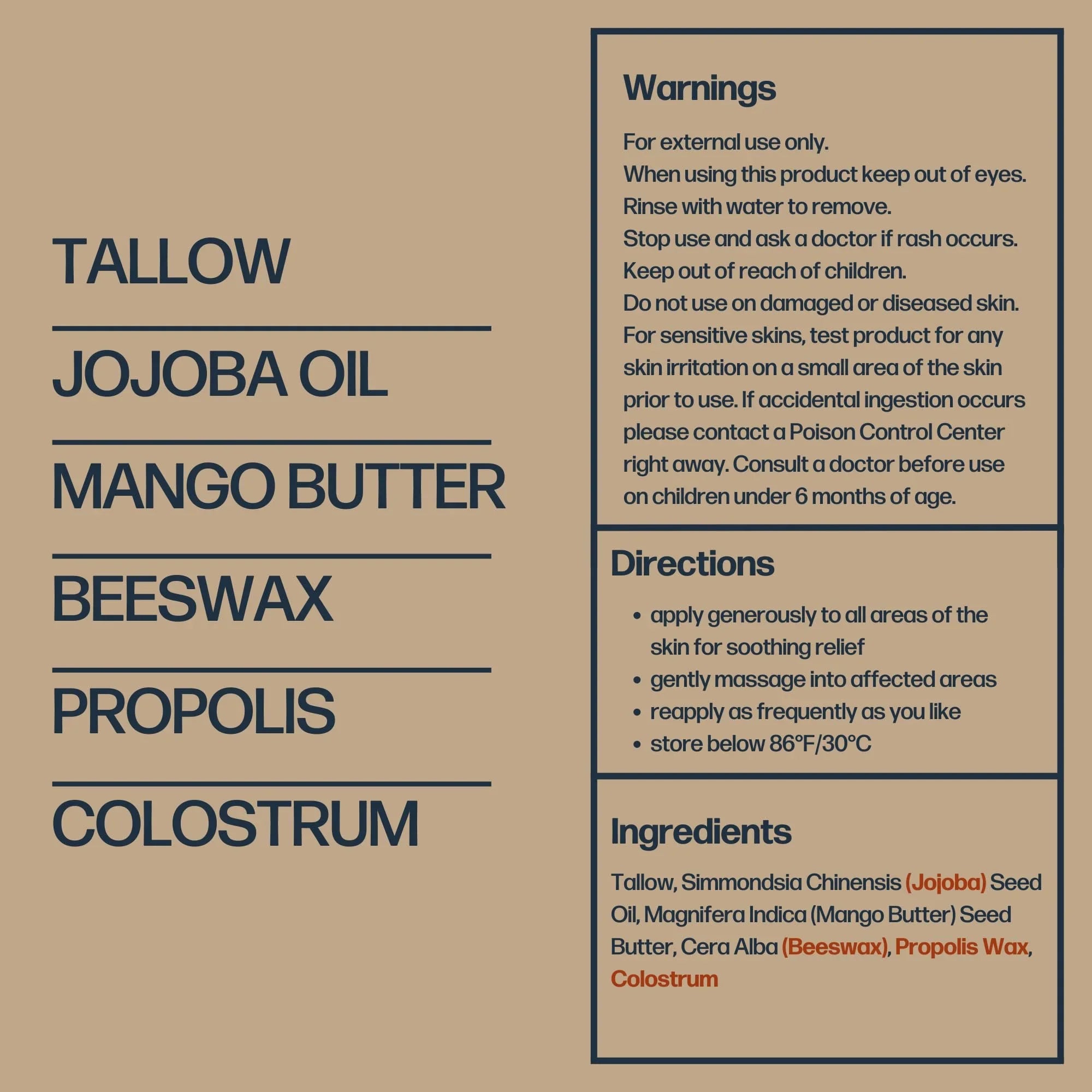 Sky and Sol Everything Cream | 100% Grass Fed Beef Tallow Moisturizer for Face and Body