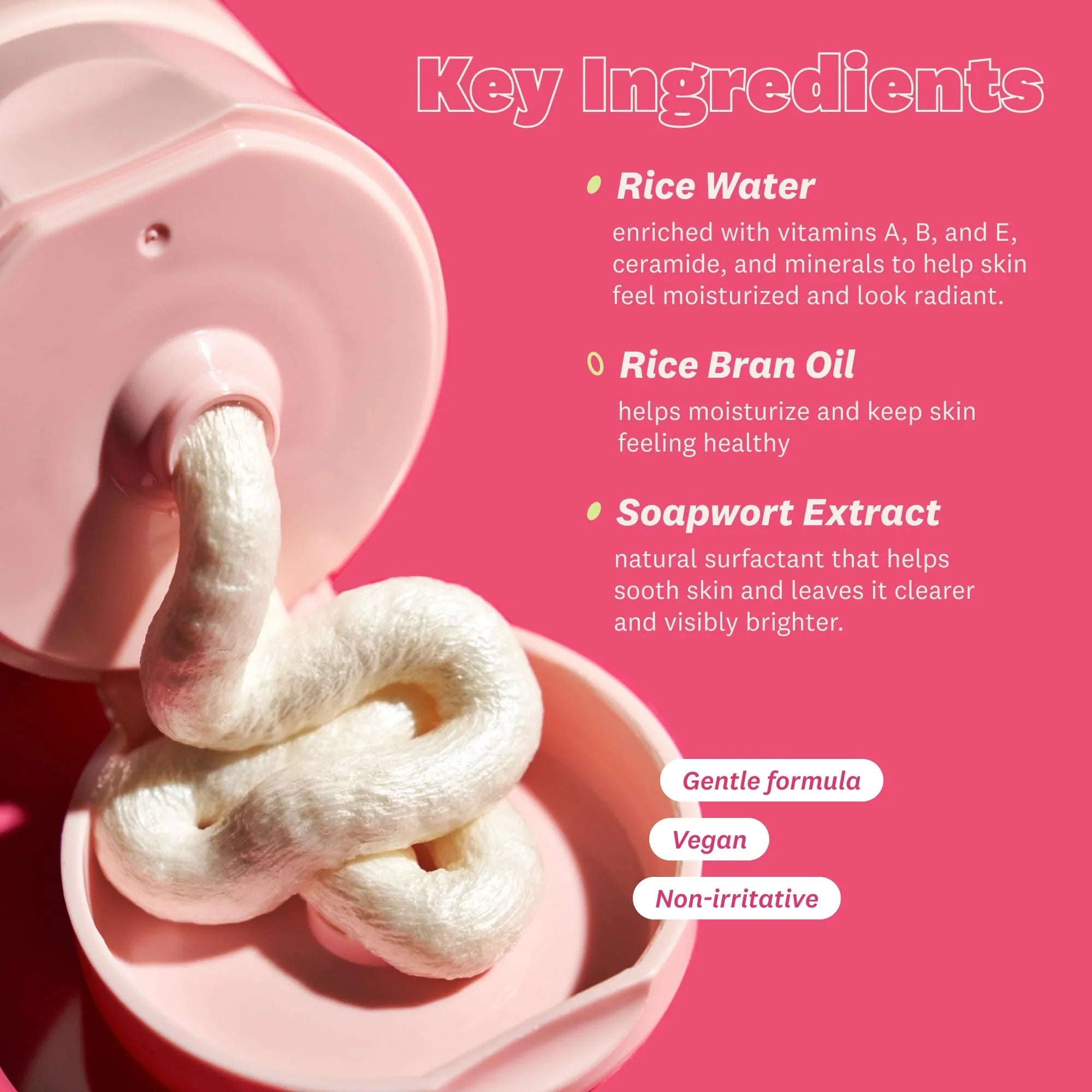 The Face Shop Rice Water Bright Foaming Facial Cleanser with Ceramide