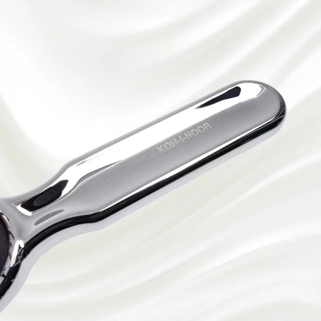 KOH-I-NOOR Metallic Metal Pin Hair Brush - Pneumatic Cushion for Thick & Wavy Hair