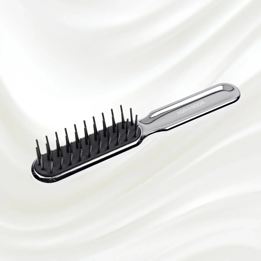 KOH-I-NOOR Metallic Pneumatic Synthetic Pin Styling Hairbrush