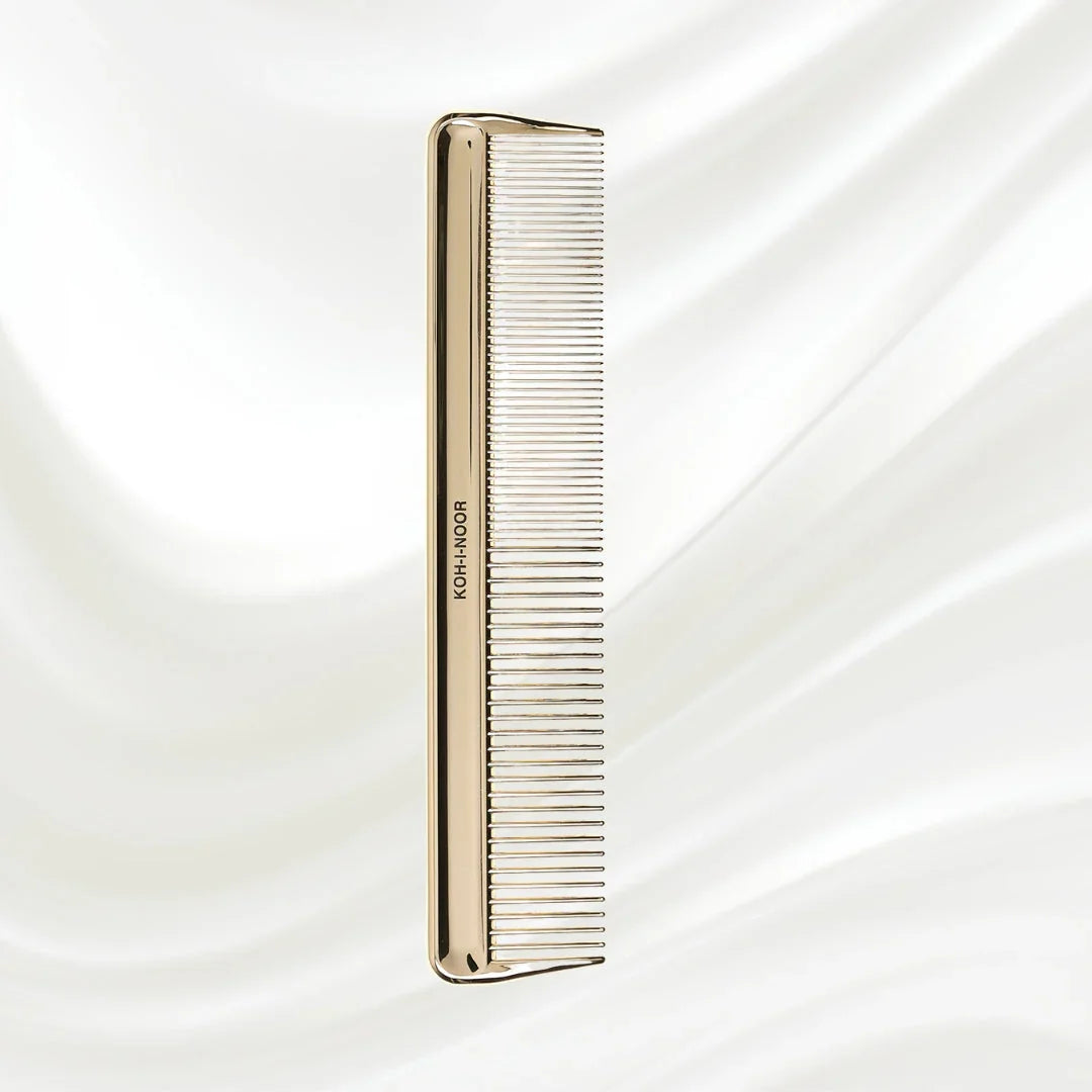 KOH-I-NOOR Beauty USA Metallic Wide and Close Spread Teeth Comb