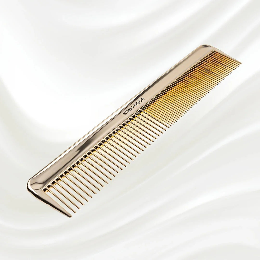 KOH-I-NOOR Beauty USA Metallic Wide and Close Spread Teeth Comb