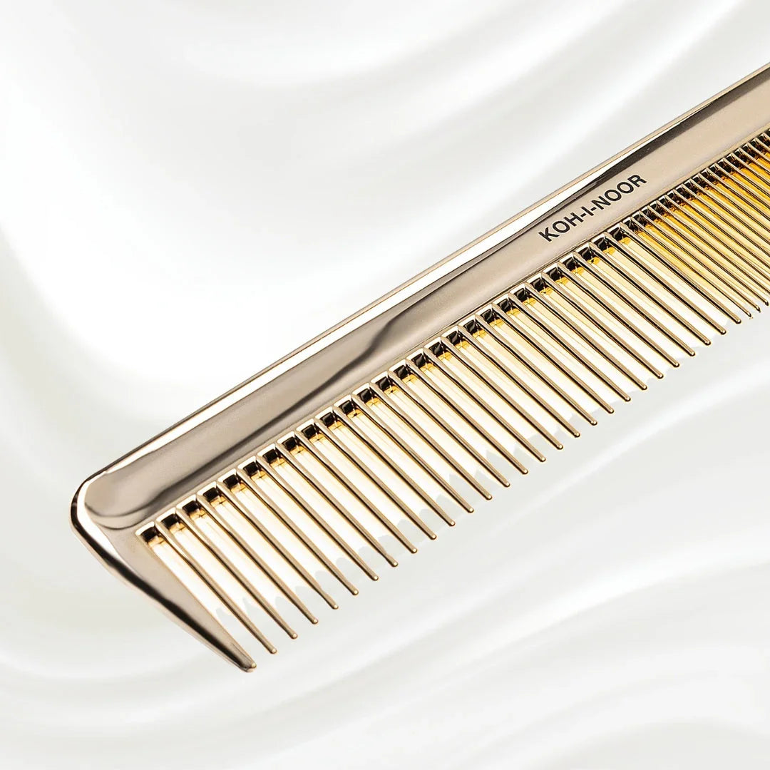 KOH-I-NOOR Beauty USA Metallic Wide and Close Spread Teeth Comb