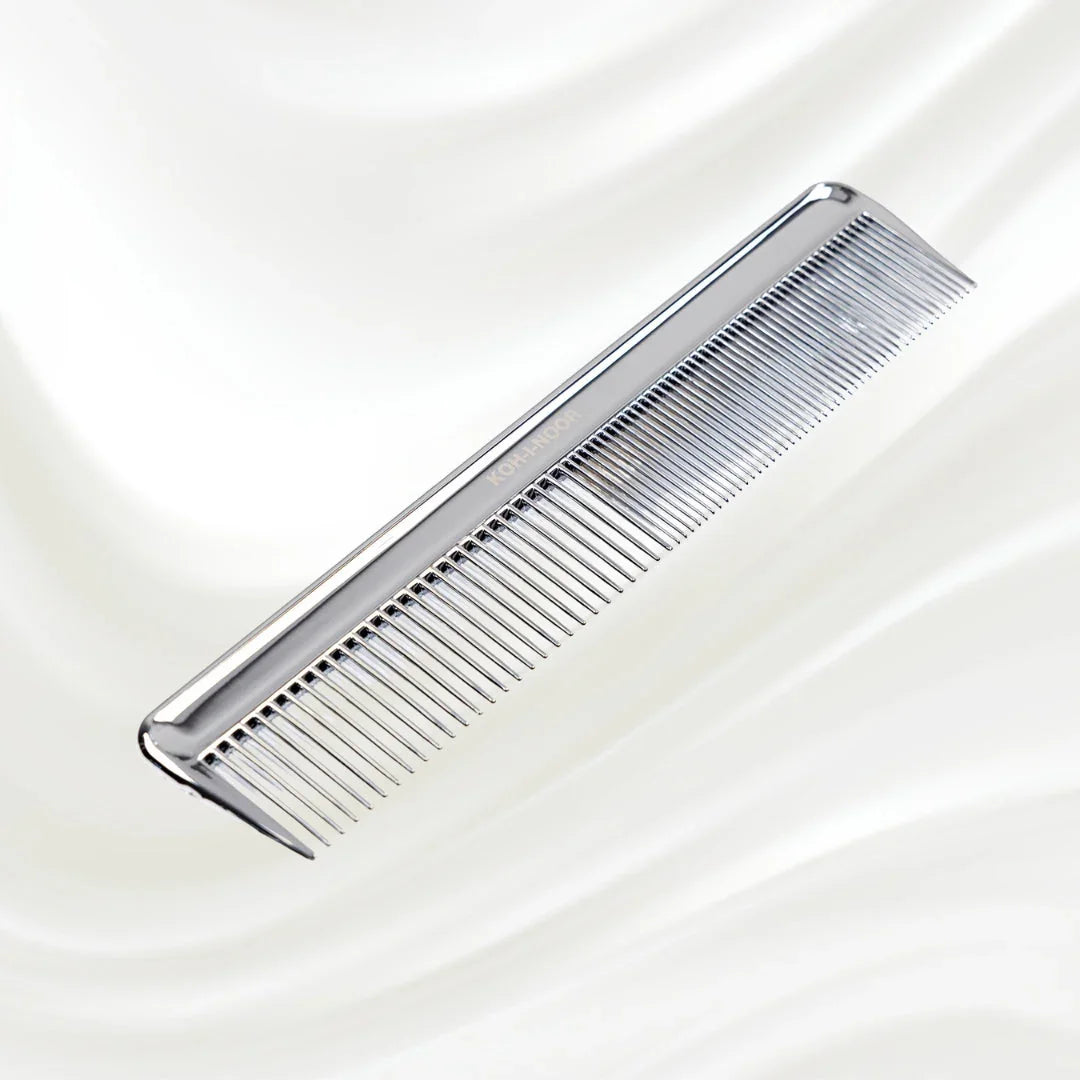 KOH-I-NOOR Beauty USA Metallic Wide and Close Spread Teeth Comb