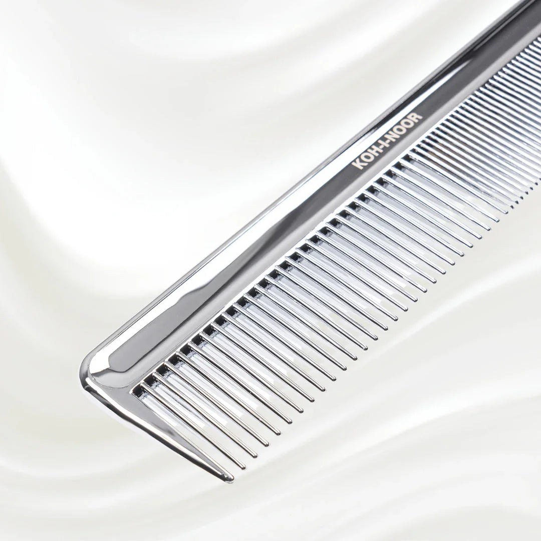 KOH-I-NOOR Beauty USA Metallic Wide and Close Spread Teeth Comb