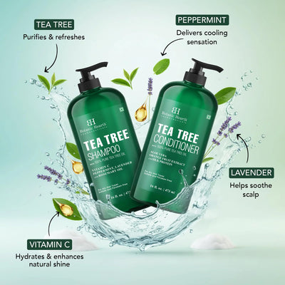 Botanic Hearth Tea Tree Shampoo and Conditioner Set - Image 3