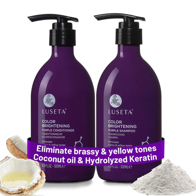L LUSETA Purple Shampoo and Conditioner Set - Image 1