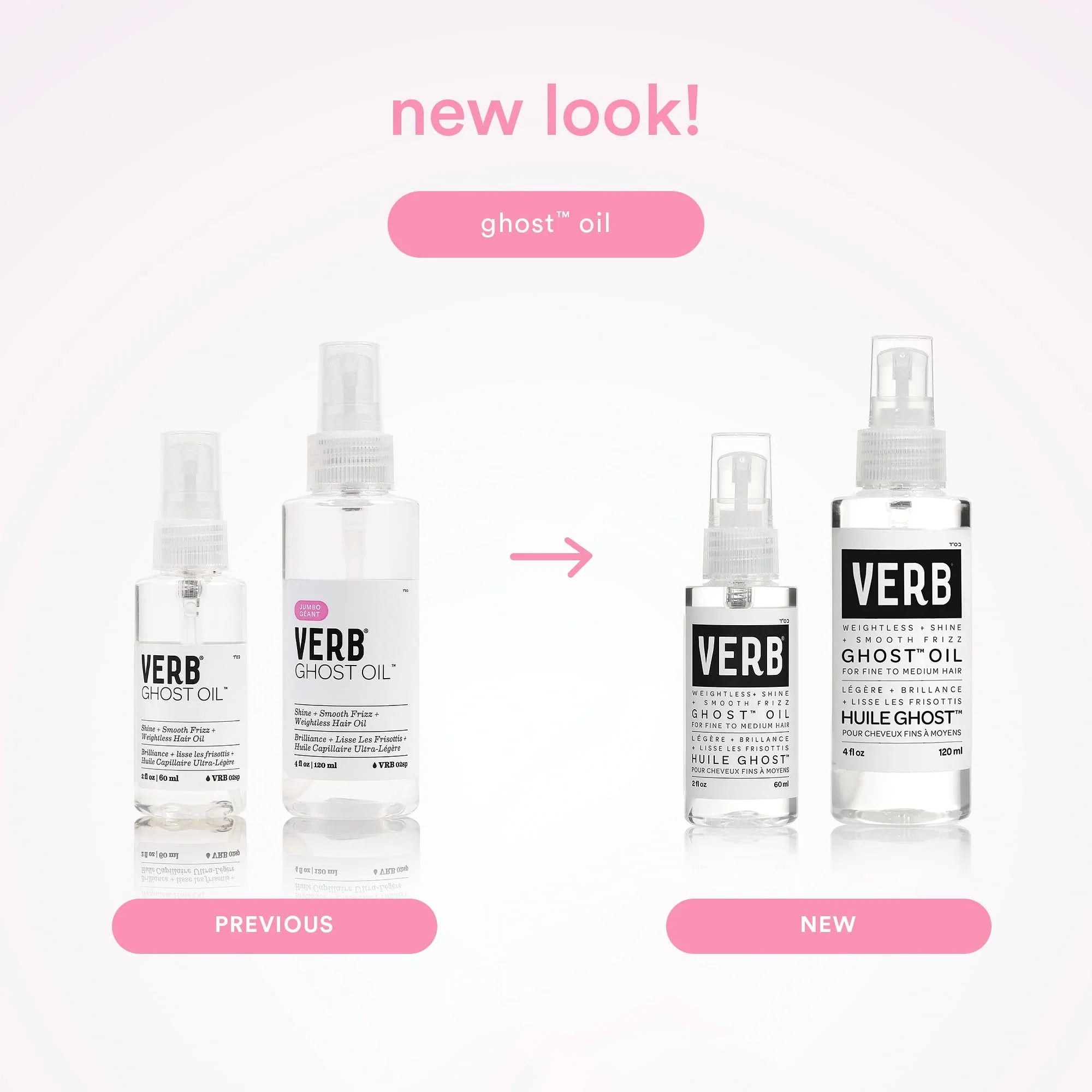 VERB Ghost Hair Oil, 4 fl oz- Weightless Hair Oil for Fine to Medium Hair