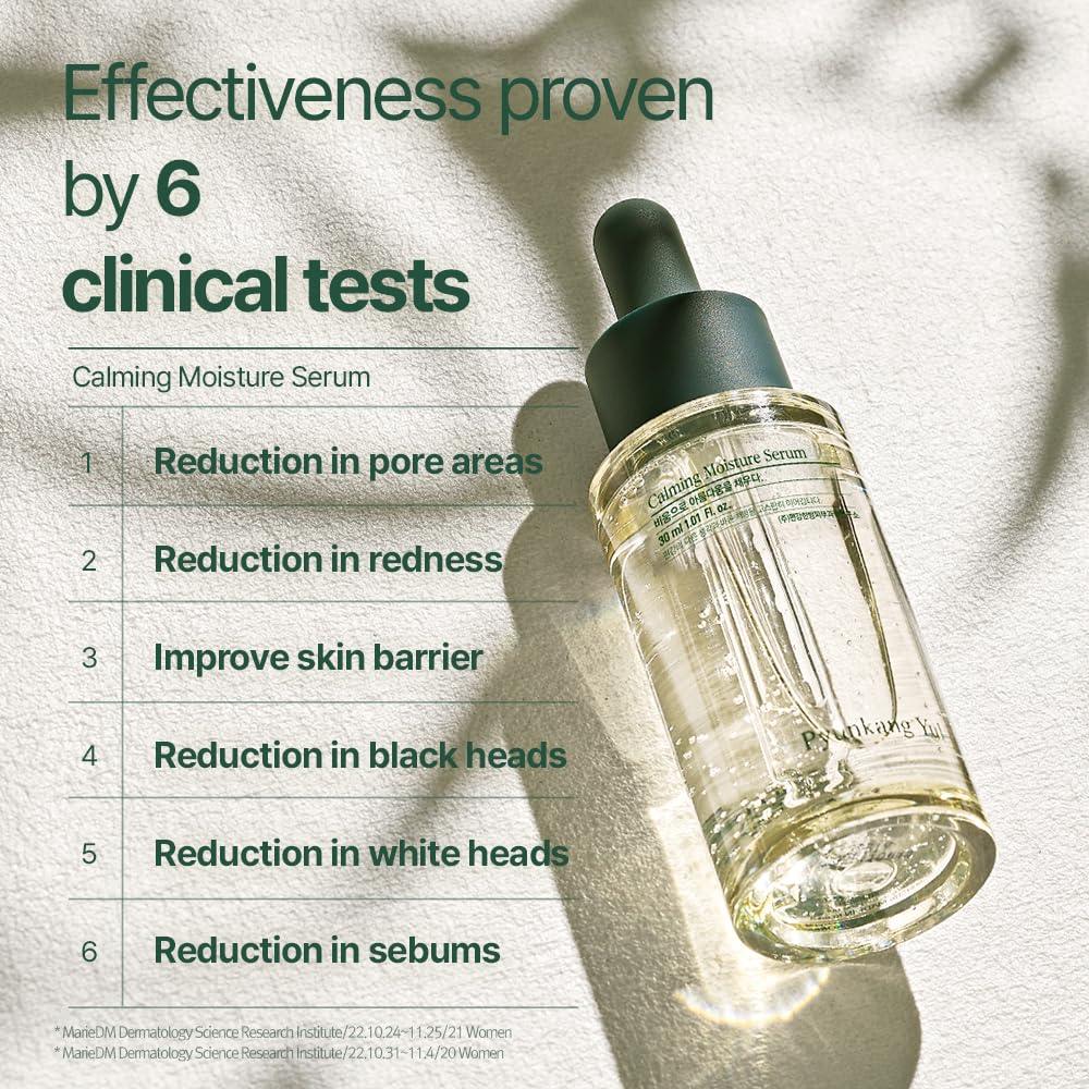 Pyunkang Yul Calming Moisture Serum with Centella Asiatica, Tea Tree, Hyaluronic Acid, Ceramide