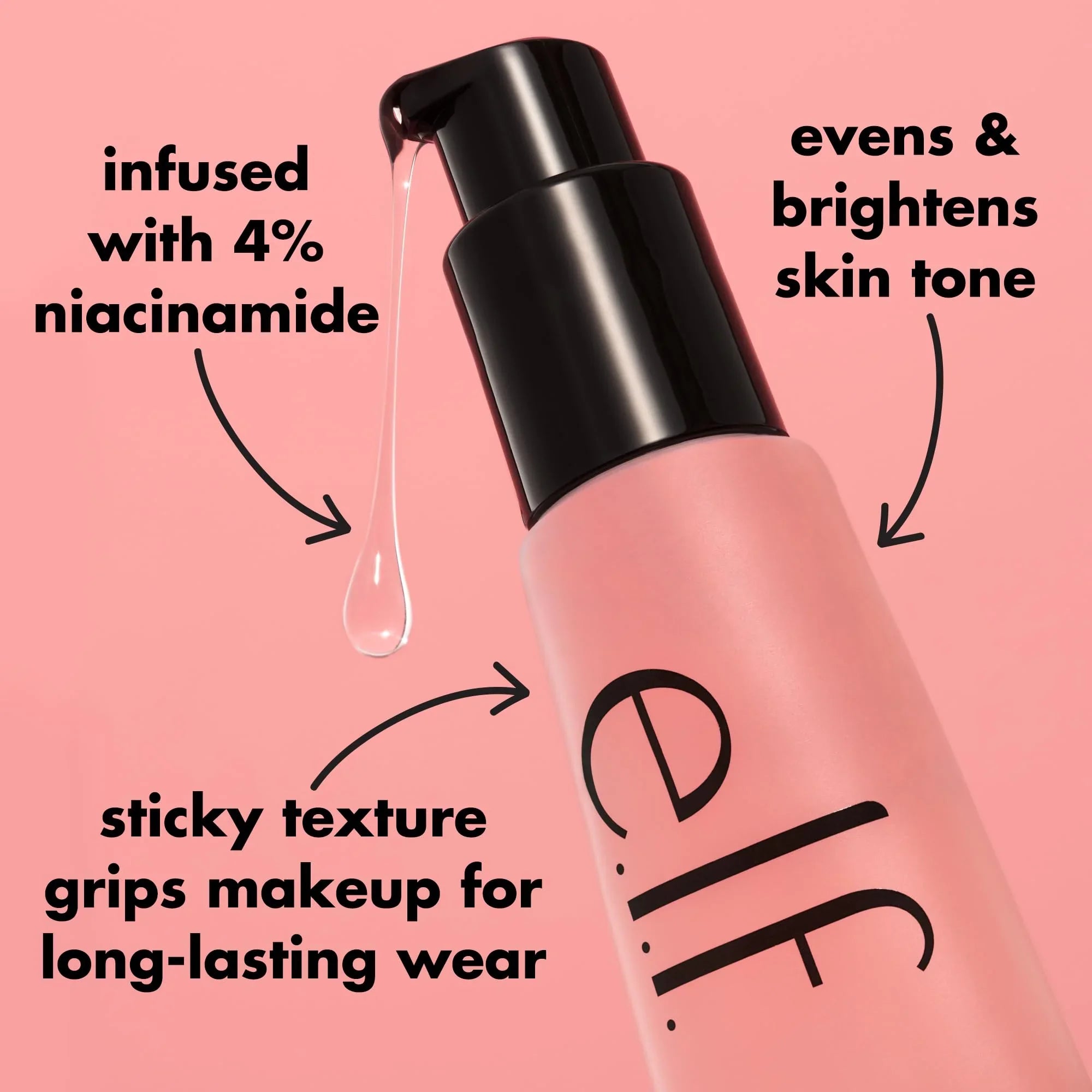 e.l.f. Power Grip Primer + 4% Niacinamide, Gel-Based & Hydrating Face Primer