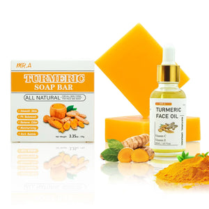 MR.A Turmeric Soap Bar and Oil Set