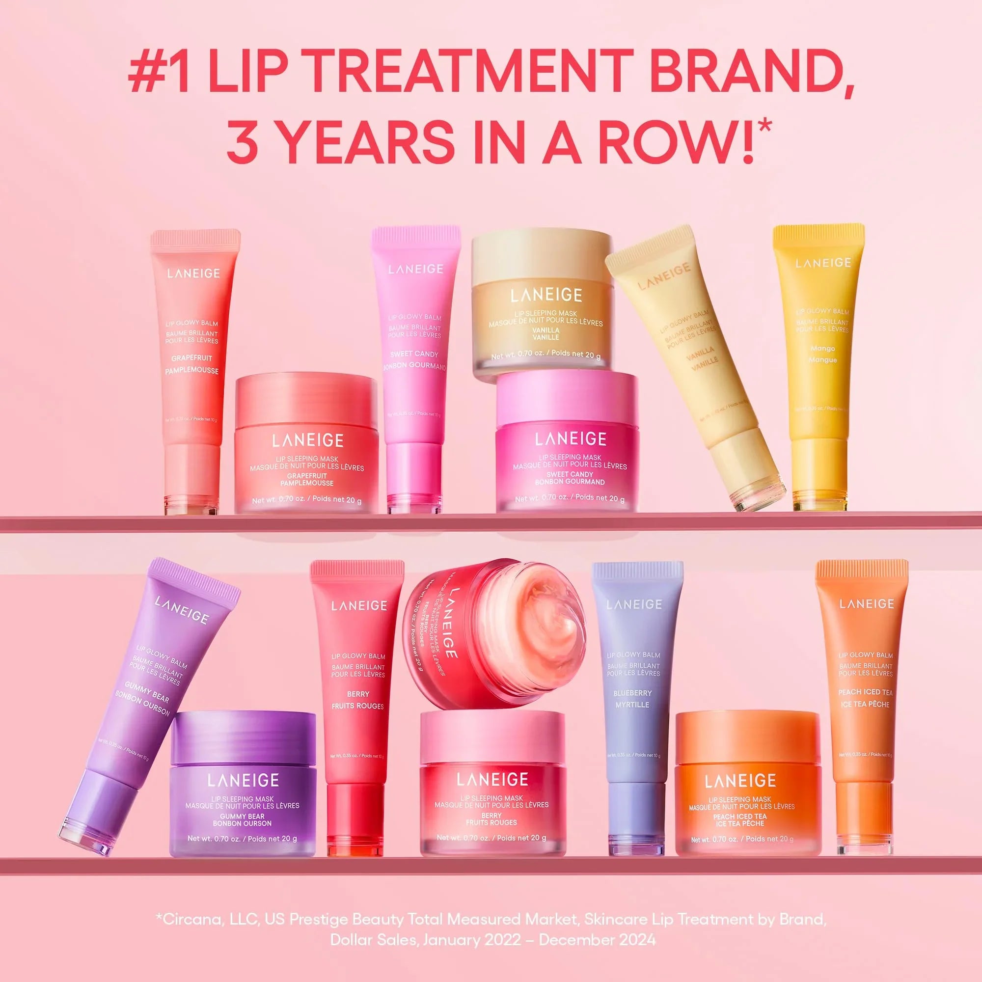 LANEIGE Lip Glowy Balm, Berry: Sheer Tinted Lip Moisturizer with Shea Butter