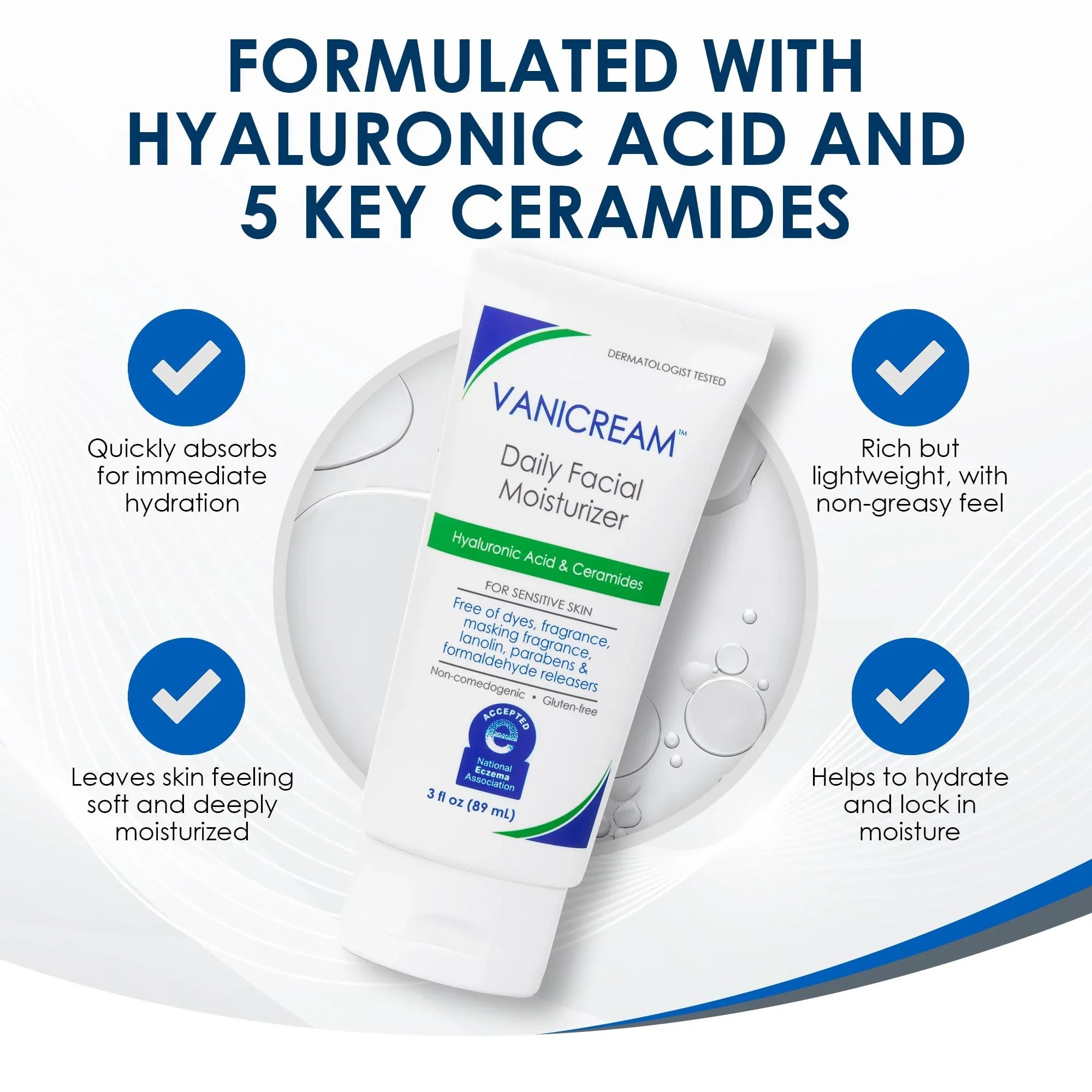 Vanicream Daily Facial Moisturizer With Ceramides and Hyaluronic Acid