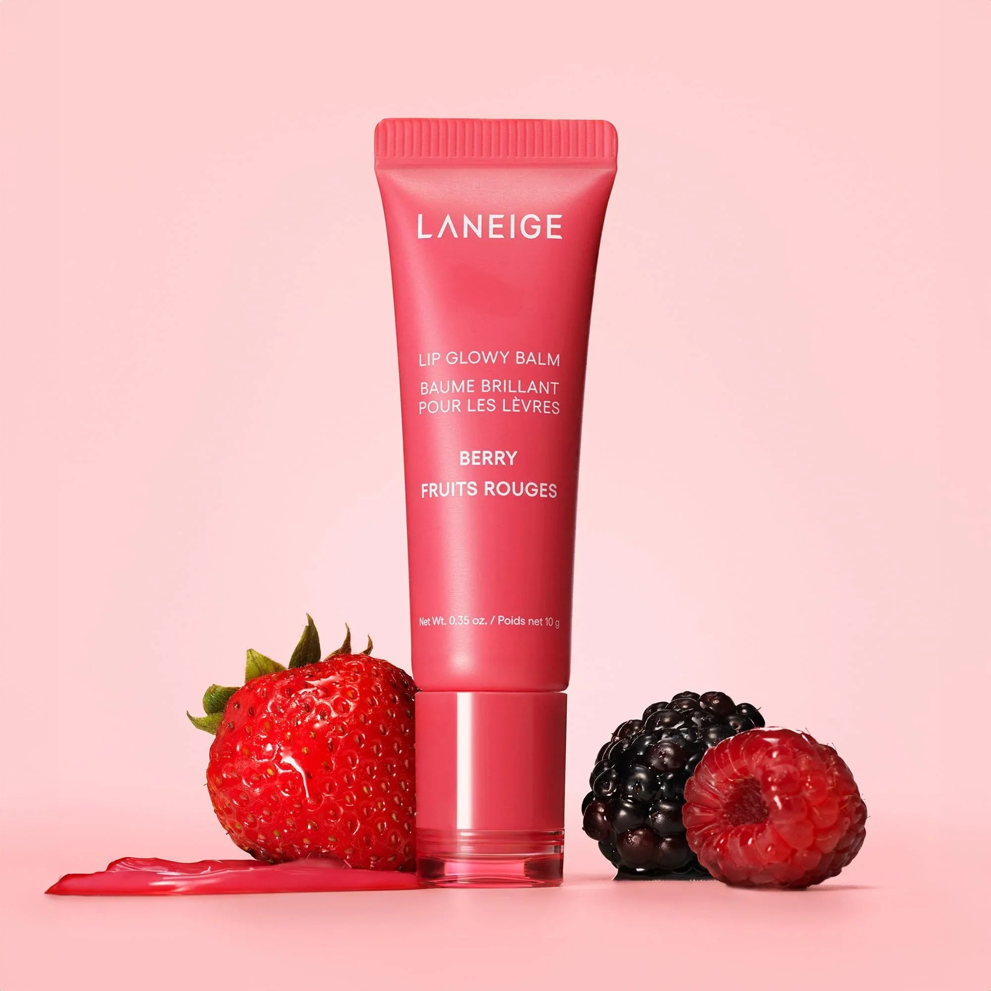 LANEIGE Lip Glowy Balm, Berry: Sheer Tinted Lip Moisturizer with Shea Butter