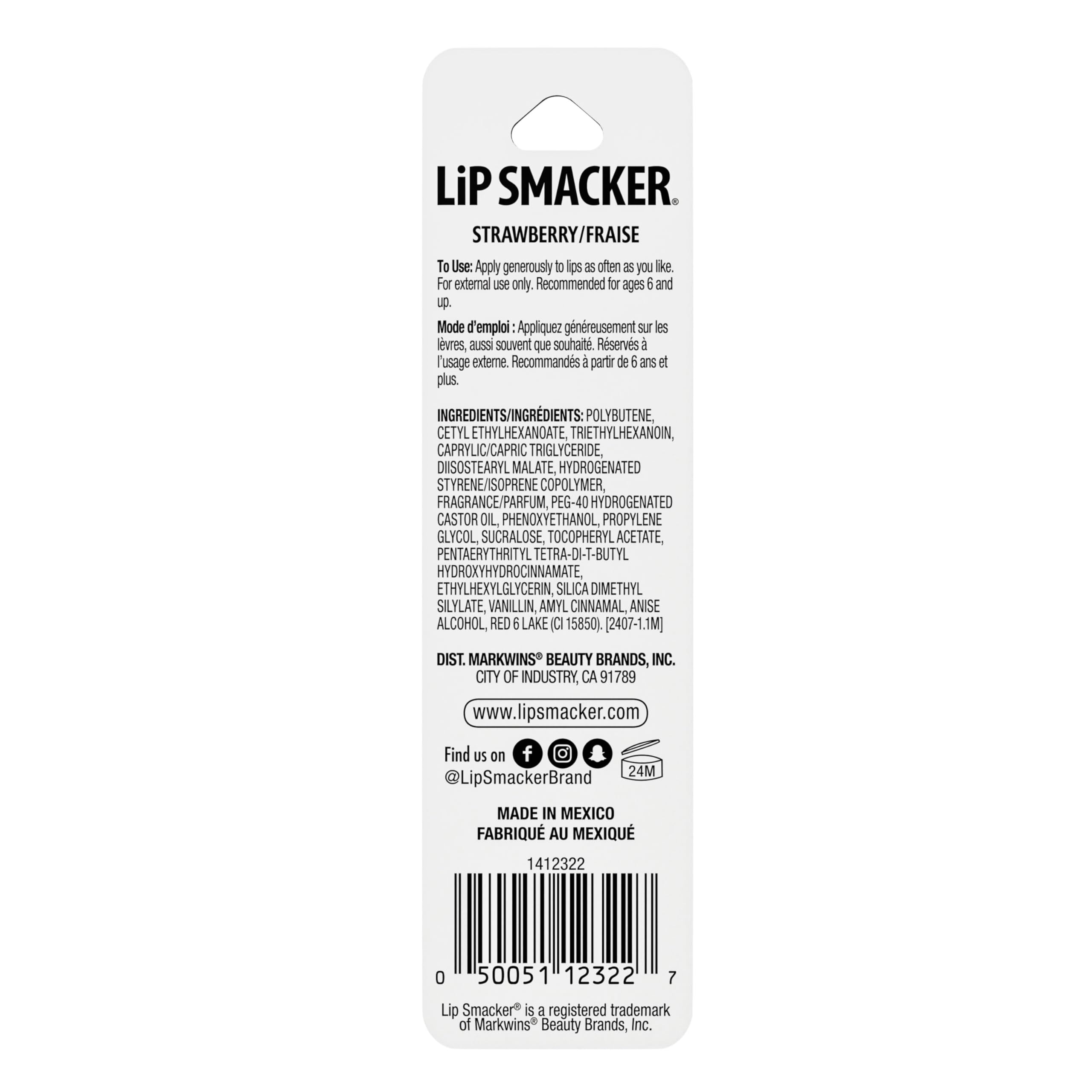 Lip Smacker Strawberry Rolly Lip Gloss
