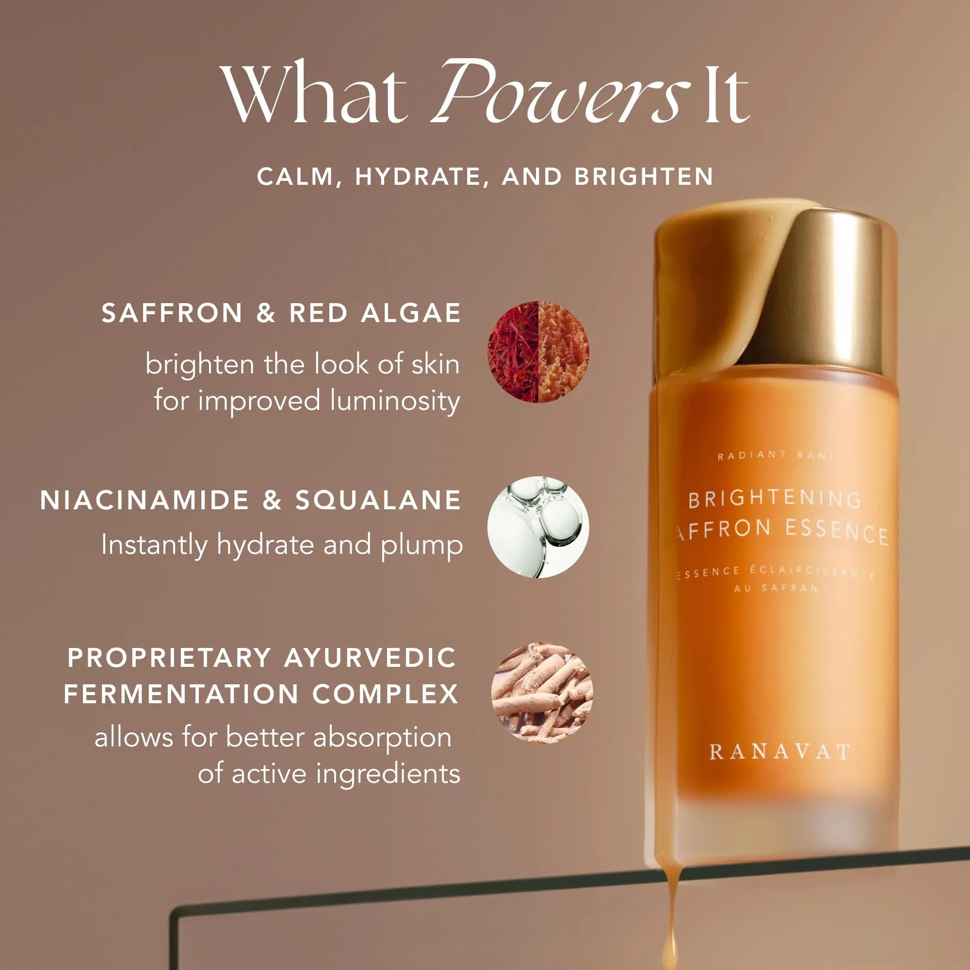 RANAVAT BOTANICS Radiant Rani Brightening Saffron Facial Essence - Hydrating Milk Toner