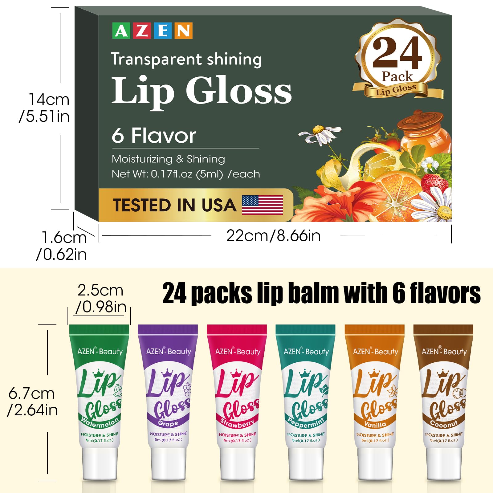 AZEN Lip Gloss Set