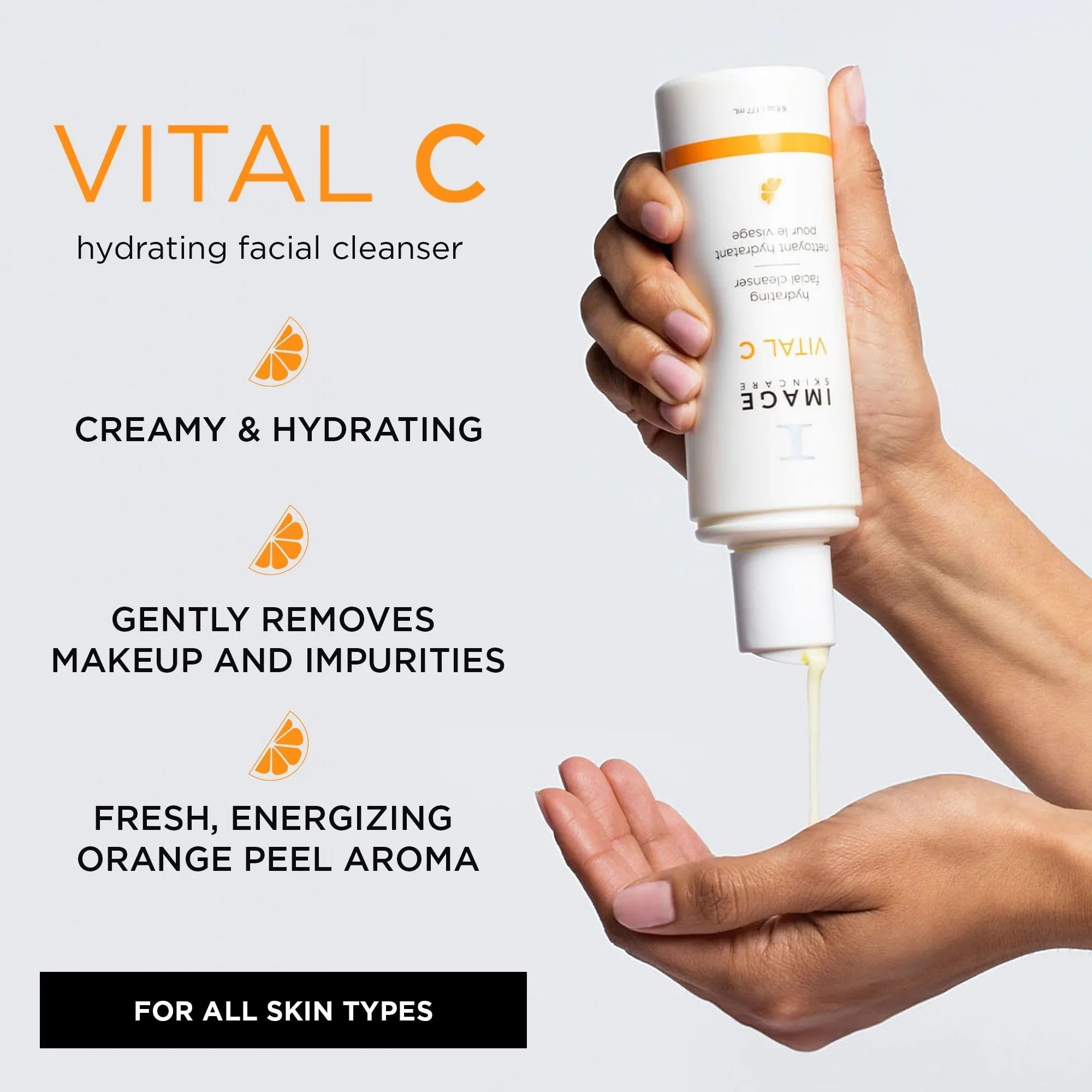 IMAGE Skincare VITAL C Hydrating Facial Cleanser with Vitamin C, E and A, 6 fl oz