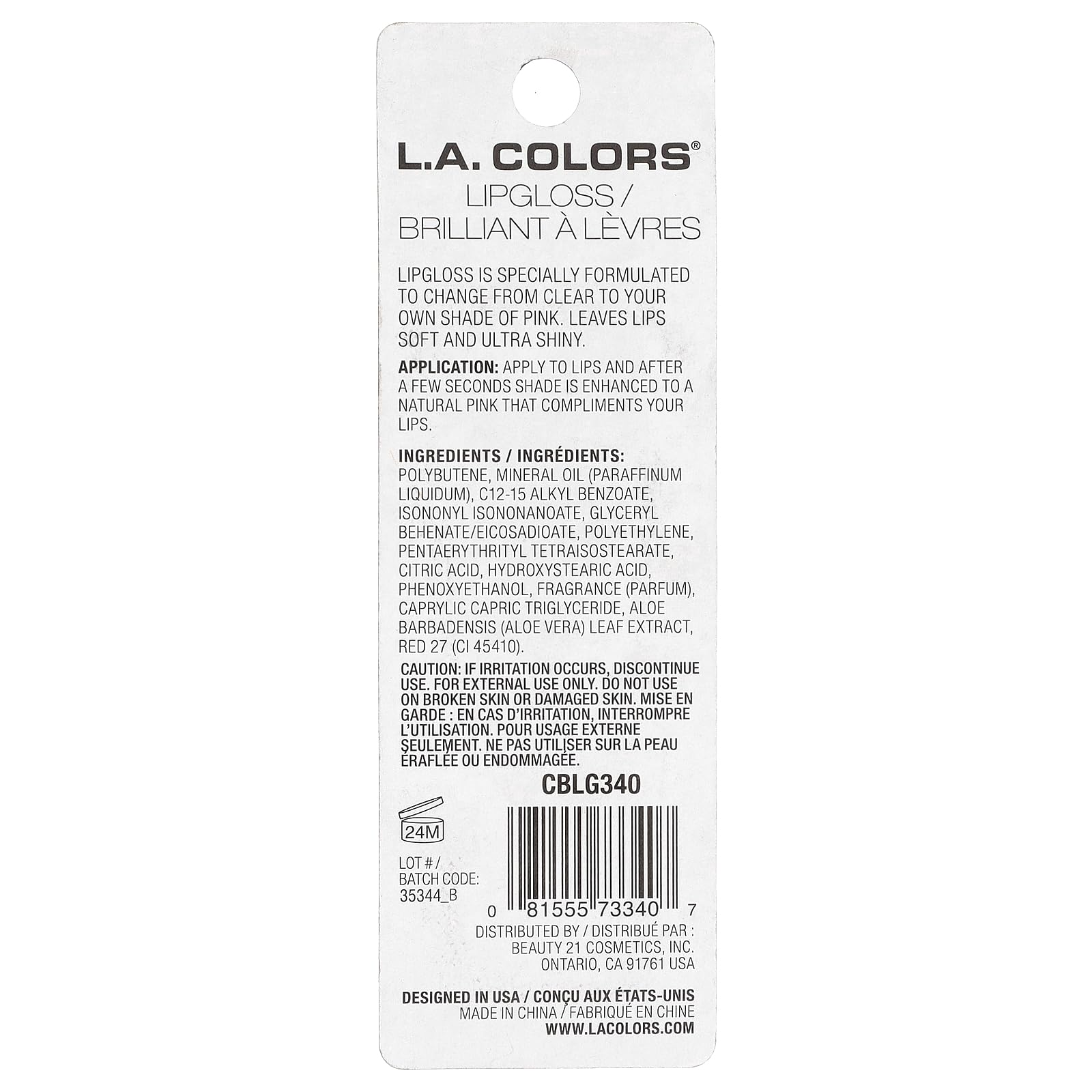 L.A. COLORS In The Mood Lip Gloss