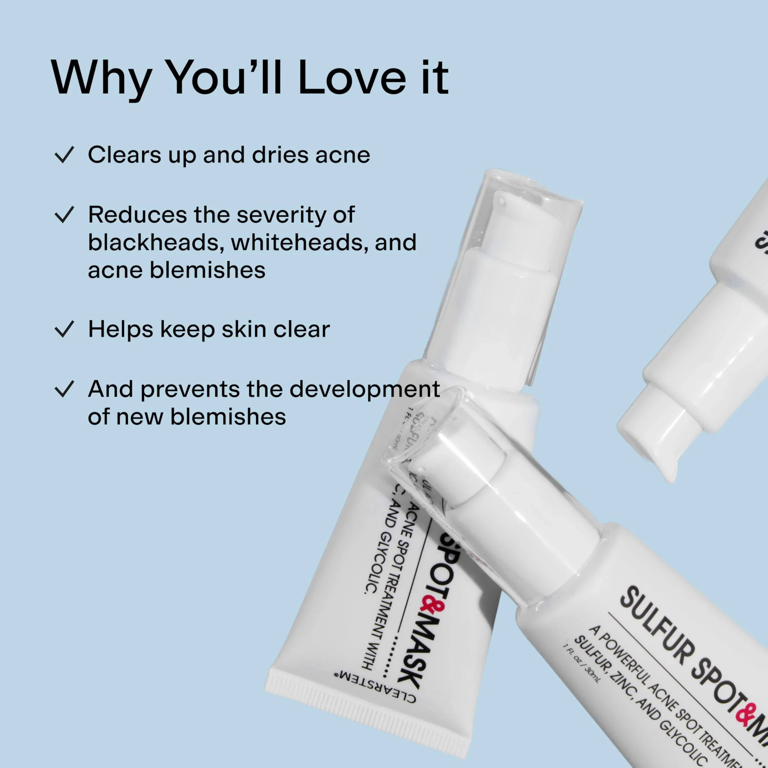 CLEARSTEM SULFUR SPOT&MASK Face Mask for Acne