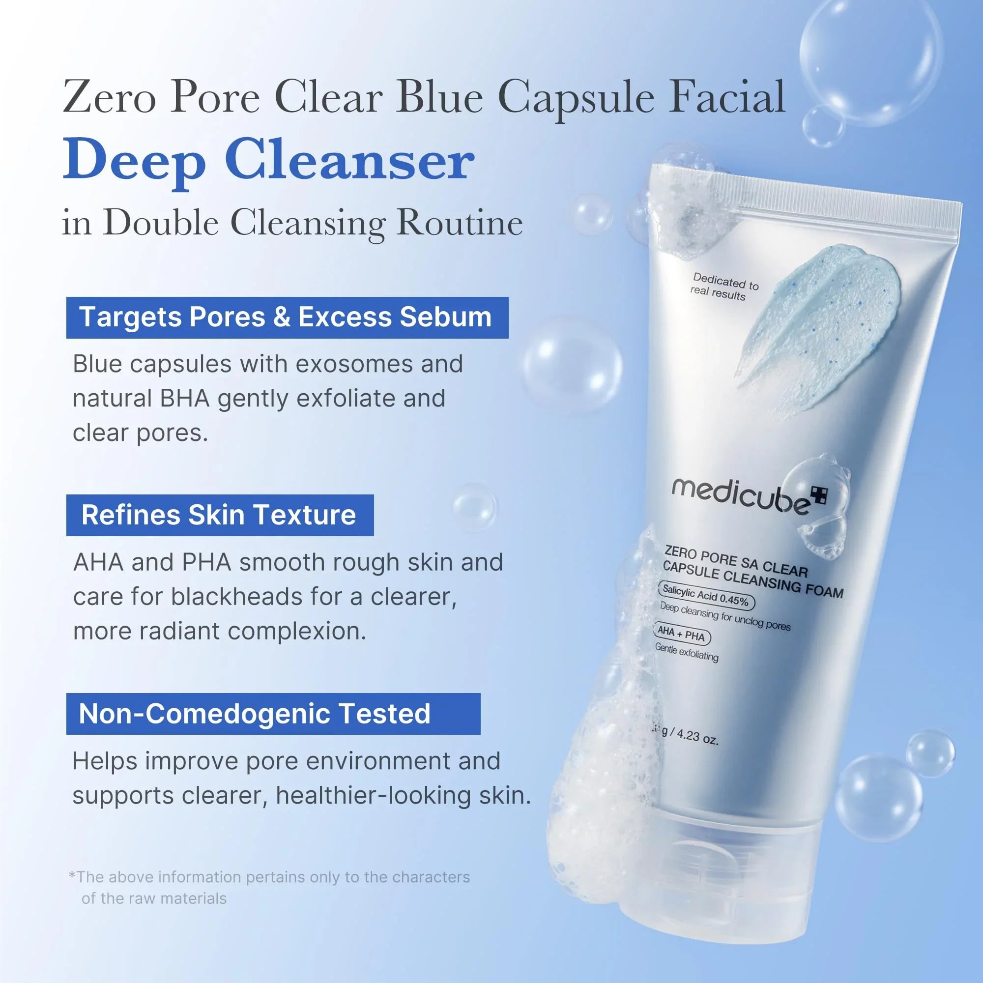 medicube Zero Pore Clear Blue Capsule Facial Deep Cleanser