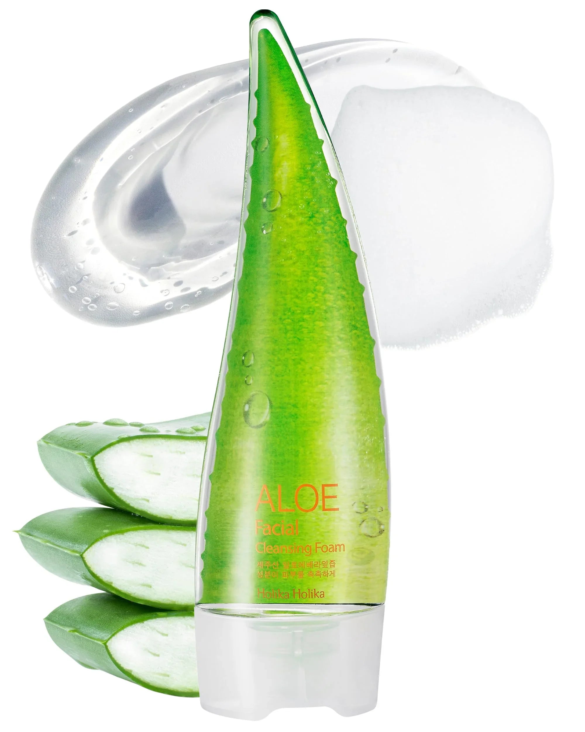 HOLIKA HOLIKA Aloe Facial Cleansing Foam, 5.07 fl.oz.