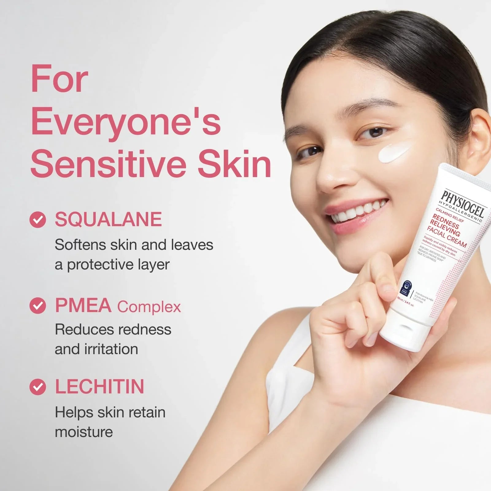 PHYSIOGEL Redness Reducing Cream – Ceramide Moisturizer for Dry, Sensitive & Redness-Prone Skin