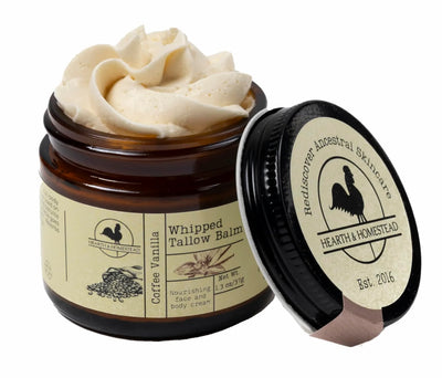 Hearth and Homestead: Handmade Whipped Tallow Balm (Coffee Vanilla) - Image 1