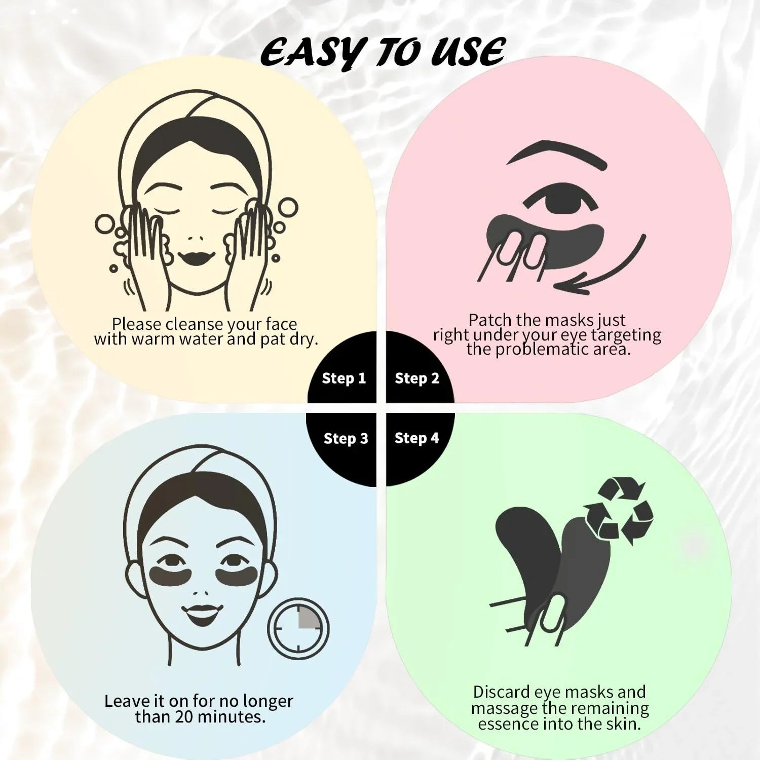 Maskiss Under Eye Patches (25 Pairs), Hyaluronic Acid Eye Masks