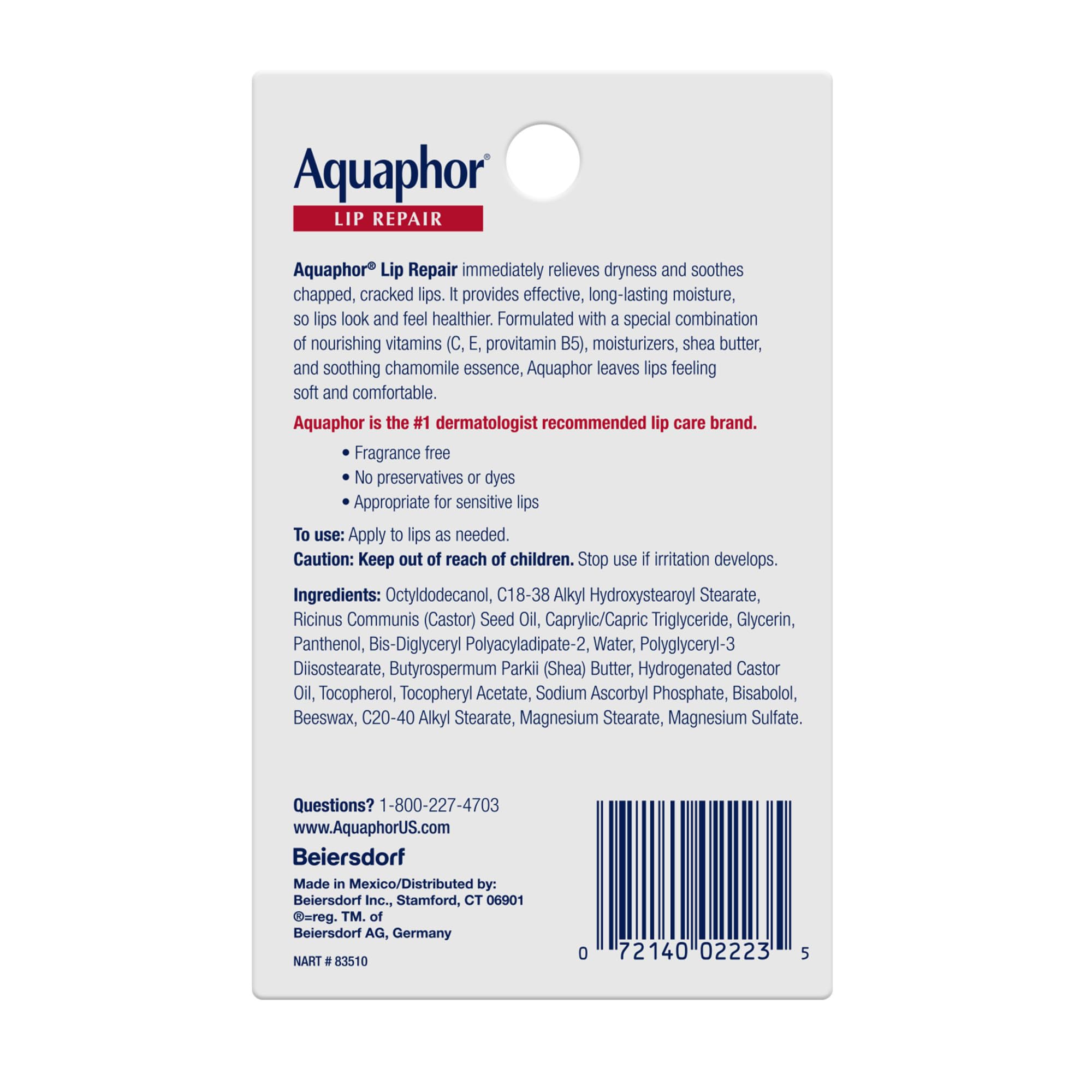 Aquaphor Lip Repair Ointment