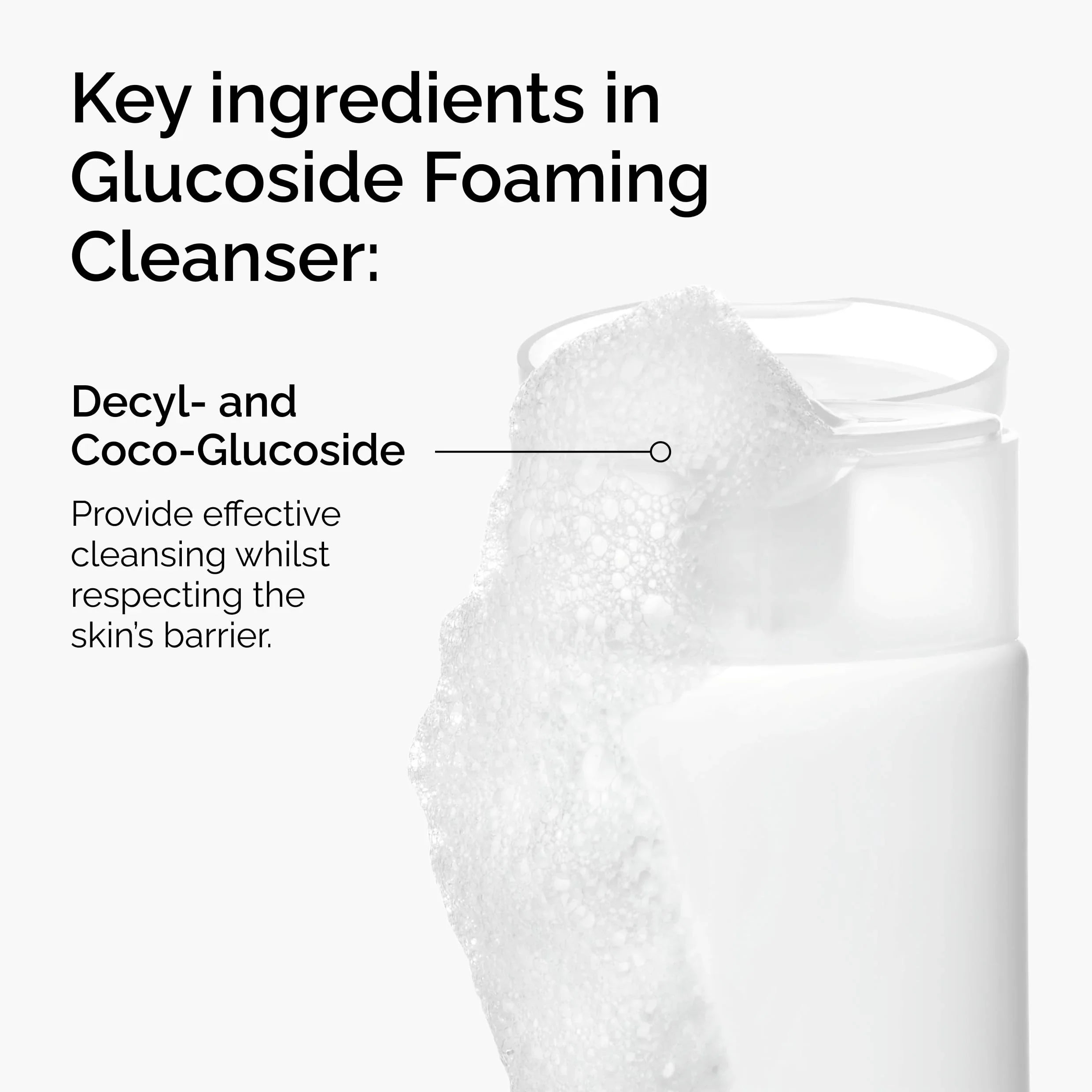 The Ordinary Glucoside Foaming Cleanser, Gentle Foaming Face Wash for All Skin Types