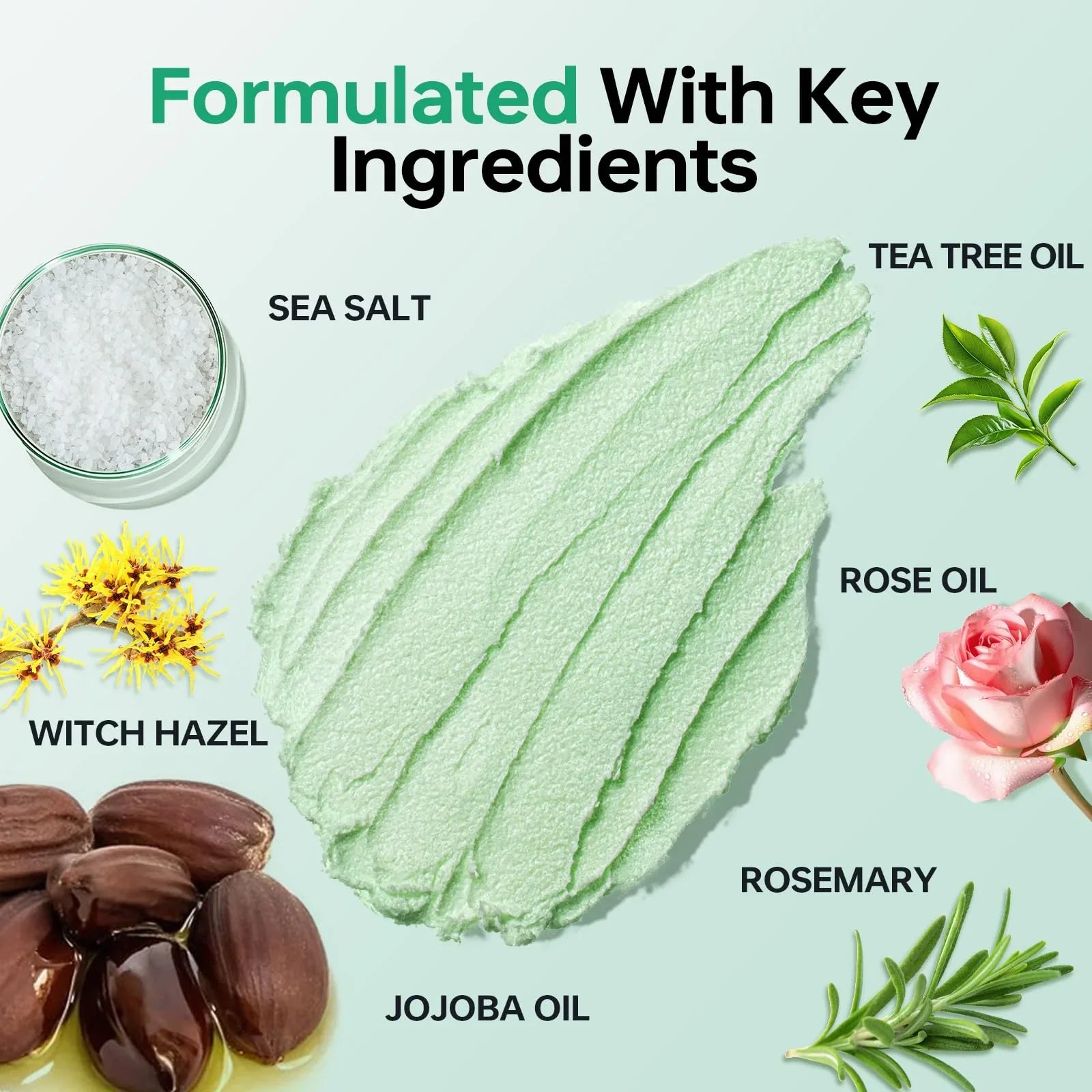 BOLI Scalp Scrub, Rosemary Tea Tree Exfoliator Shampoo