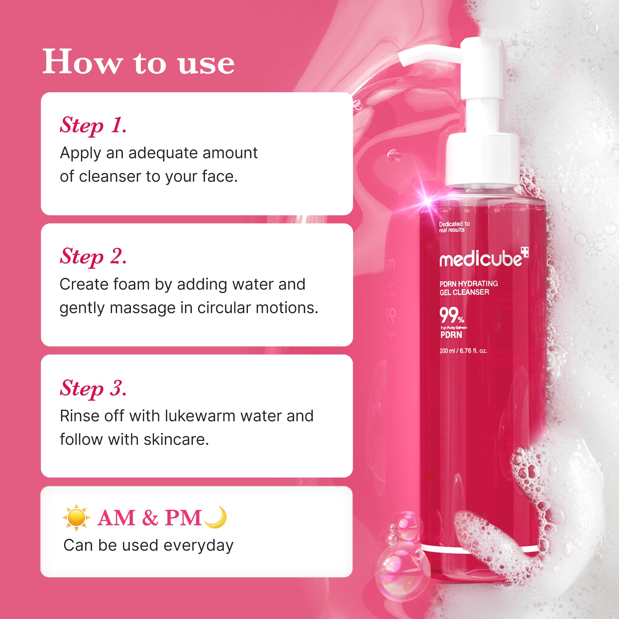 medicube PDRN Jelly to Foam Cleanser