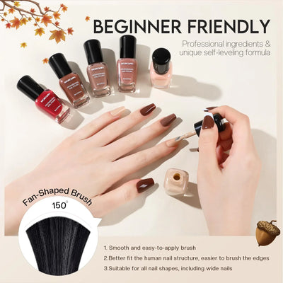 Morovan Nail Polish Set: Winter Nude Dark Chocolate - Image 2